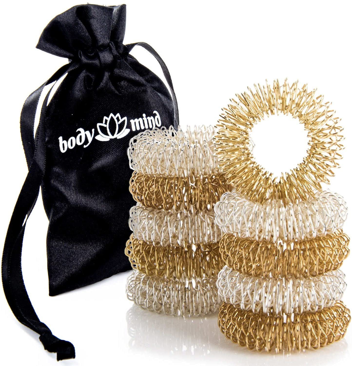 Body & Mind Shiatsu-Akupressurgerät Entspannungsmassageringe – Fingerakupressurringe für mehr Wohlbefinden, Yin Yang Ring Set 10-tlg., Wellnessmassage, Entspanne & Relaxen