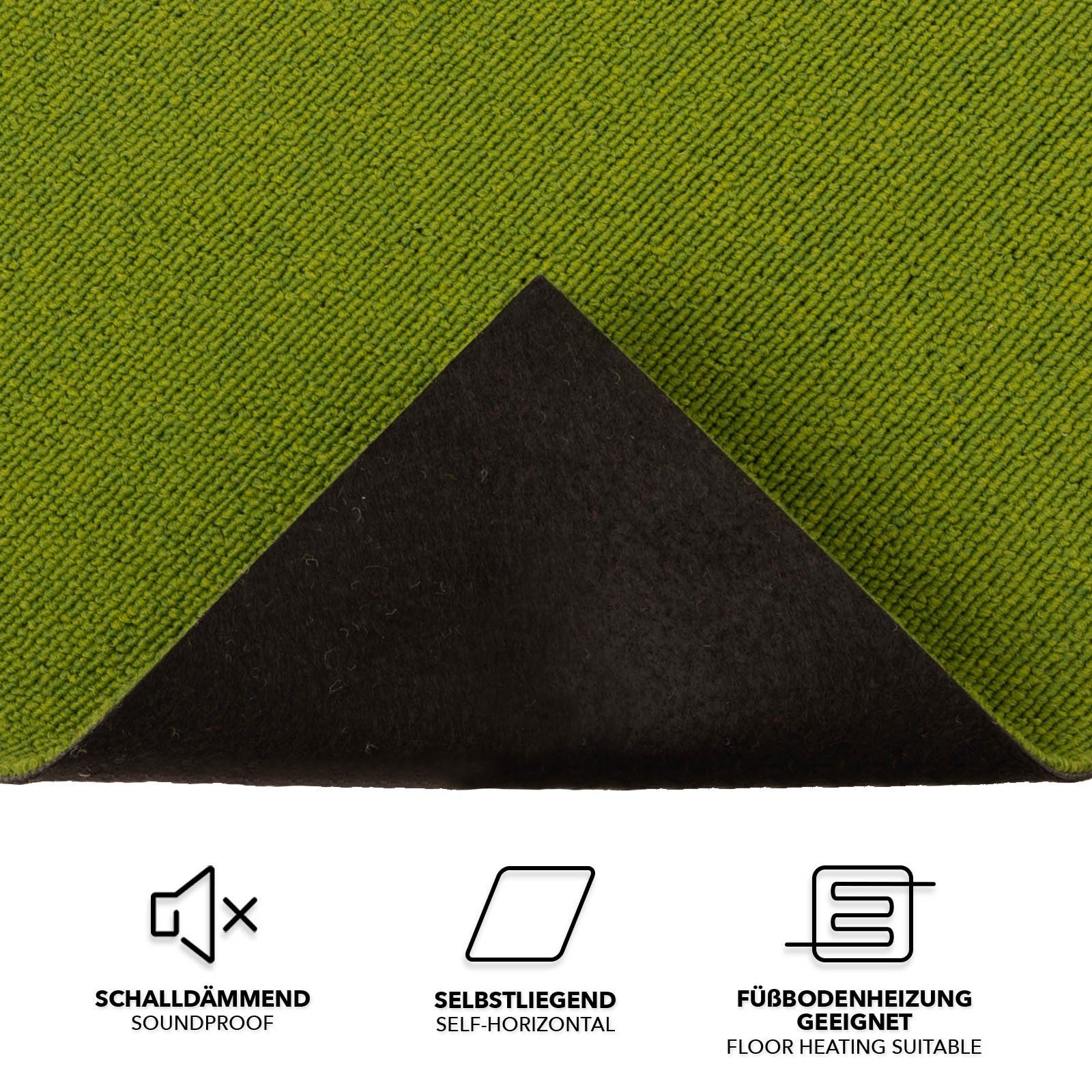 Karat Teppichfliese Moscow, Bodenschutz, Erhältlich in 4 Farben, 50 x 50 cm, Quadratisch, Höhe: 5.5 mm, Selbstliegend