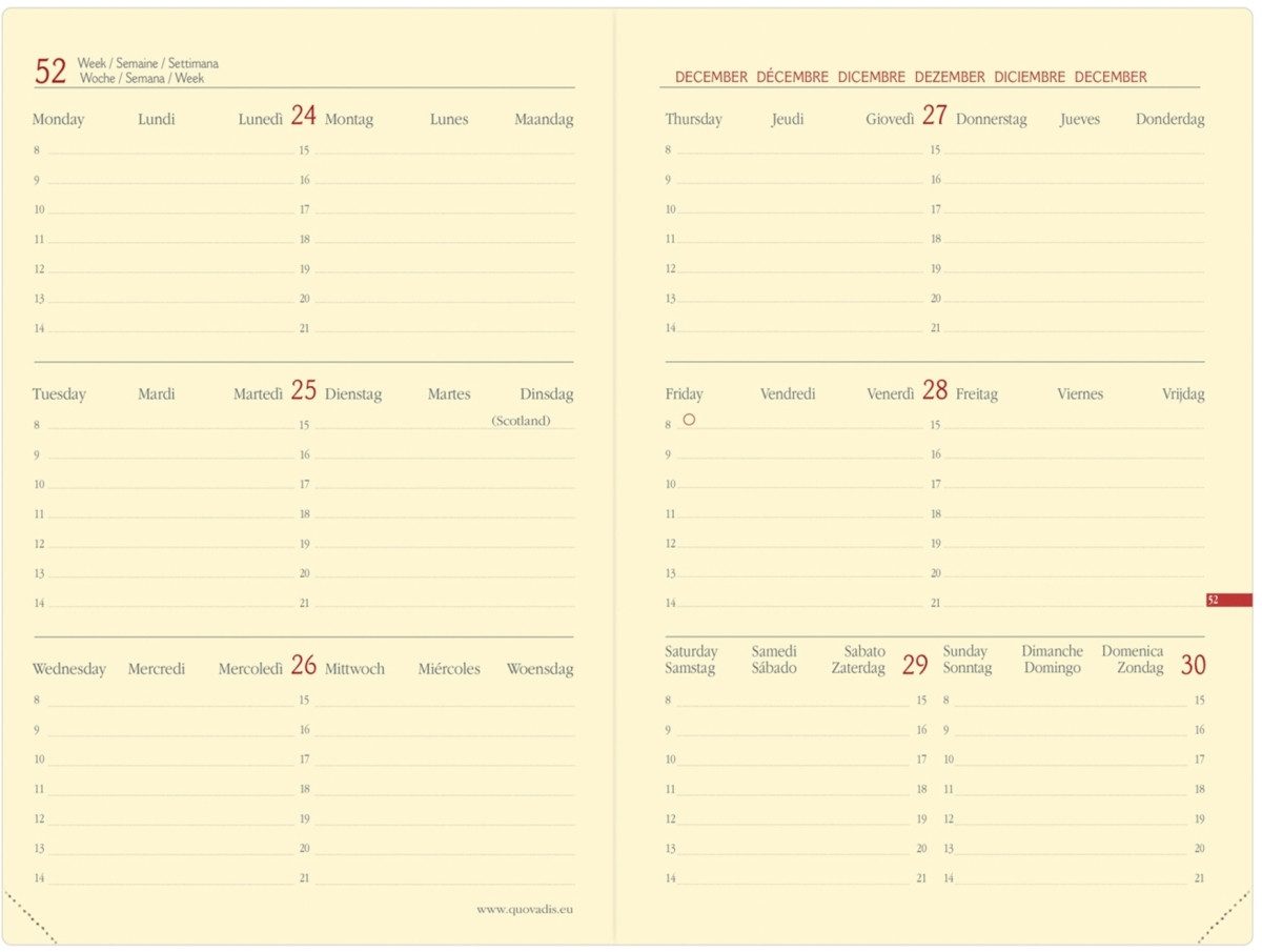 Buchkalender Kalender Horizontal 24 16x24cm Everest Leinen 2024.