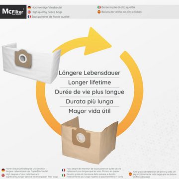 McFilter Staubsaugerbeutel (10 Stück) + 1 Filter, passend für Kärcher A2200, A2201, A2206, A2231, A2236, A2251, A2500, A2504, A2534, A2554, A2654, A2656, A2675 Staubsauger, 11 St., Alternative für 6.959-130.0 (Beutel), 6.414-552.0 (Patronenfilter)