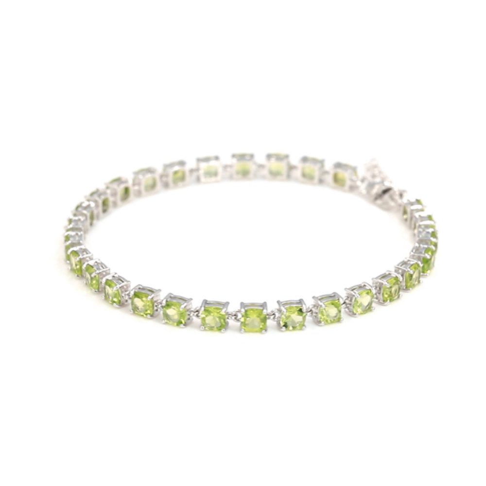 Cavill Silberarmband Armband aus Burma-Peridot und Silber, rhodiniert (1-tlg)