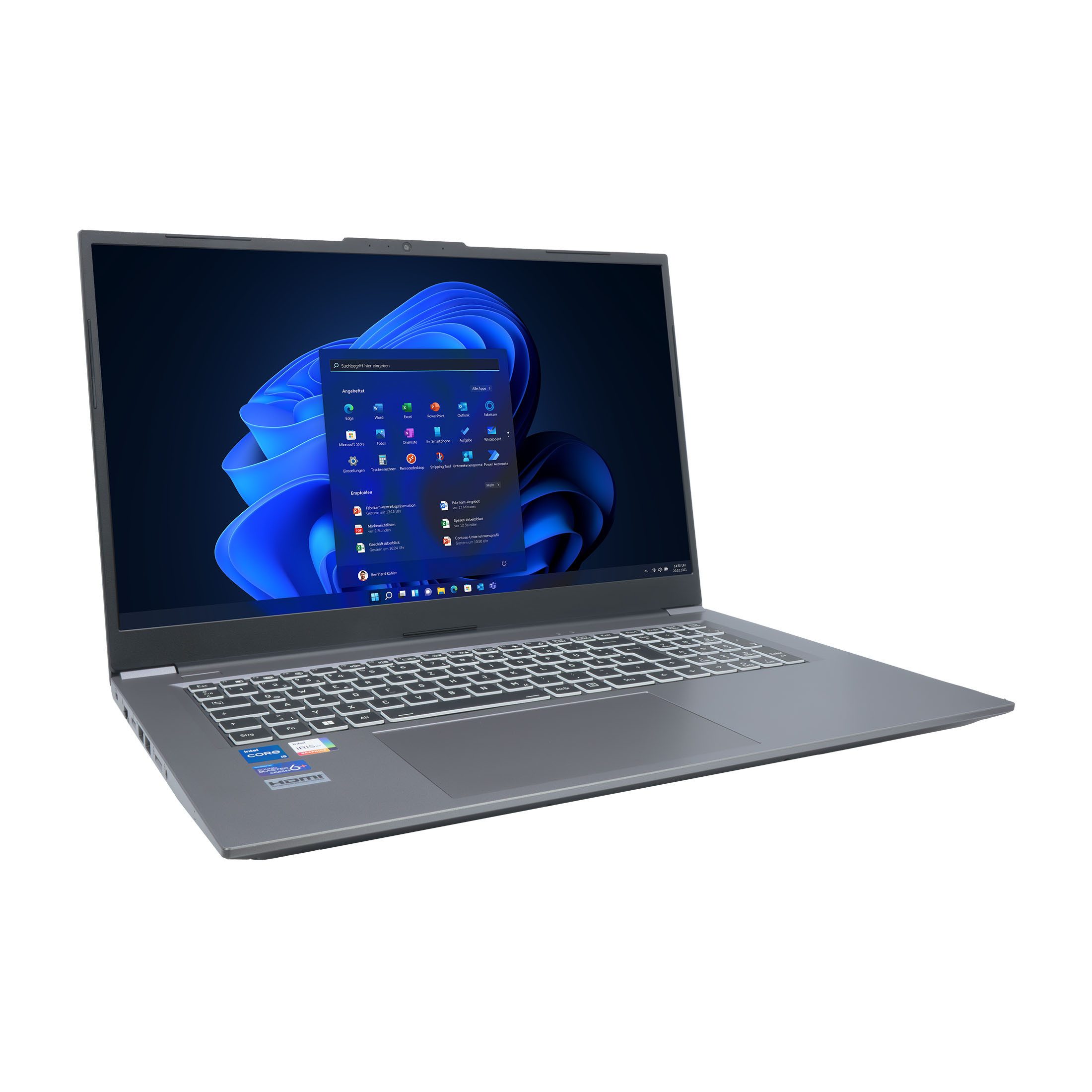 TERRA 1717R - 17,3" Full-HD - Intel Core i5 1334U Notebook (43.94 cm/17.3 Zoll, Intel Core i5 1334U, Iris Xe Graphics, 8 GB, 500 GB SSD, Notebooktasche)