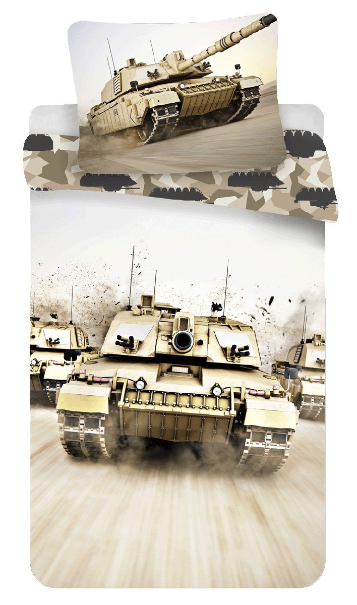 Jerry Fabrics Kinderbettwäsche Panzer, Renforcé, 2 teilig. € 22,95