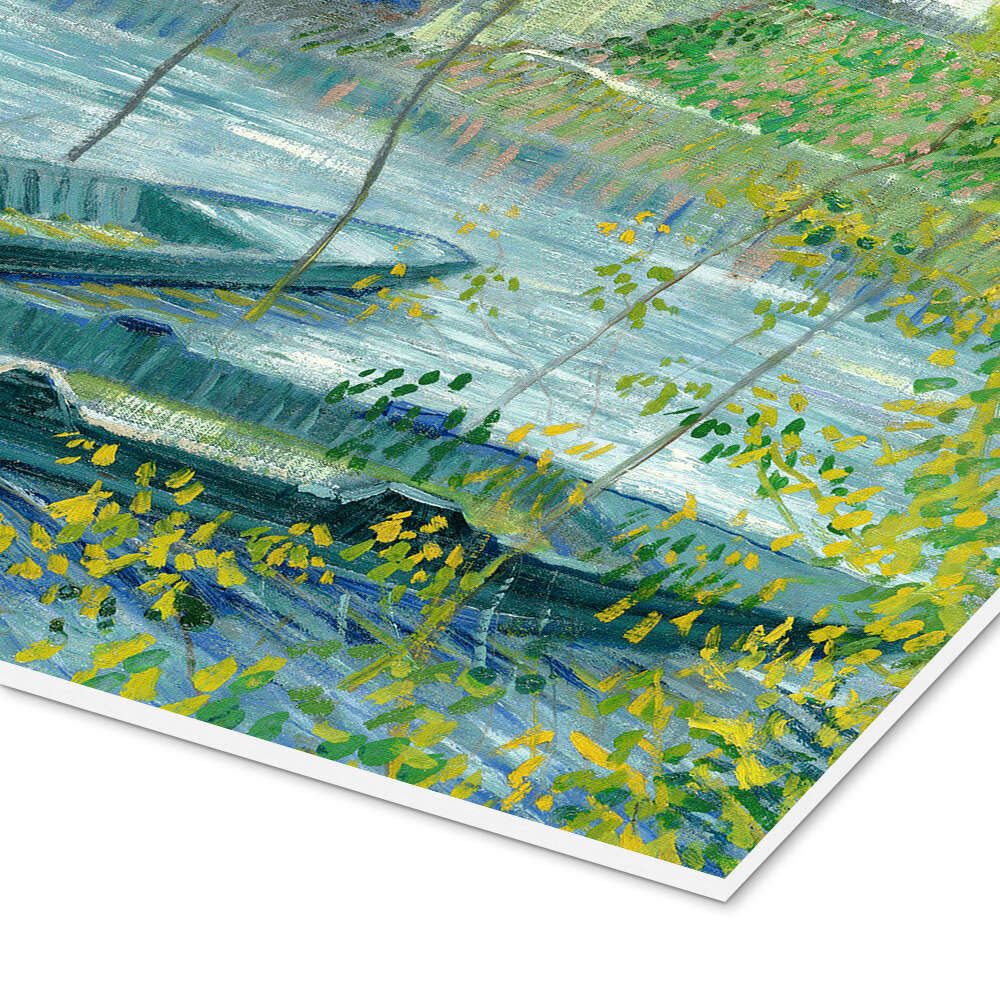 Posterlounge Wandbild Angler und Boote an der Pont de Clichy, Vincent van Gogh, erhältlich als Poster, Leinwandbild, Wandsticker oder Acrylglasbild