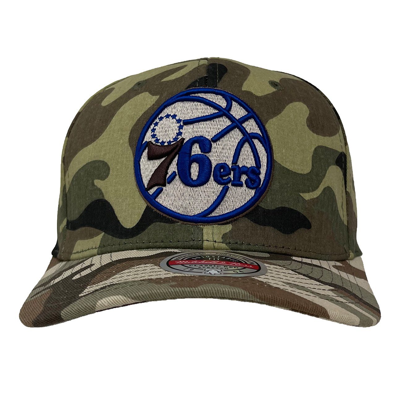 Mitchell & Ness Snapback Cap NBA Woodland Desert Red Line Philadelphia 76ers
