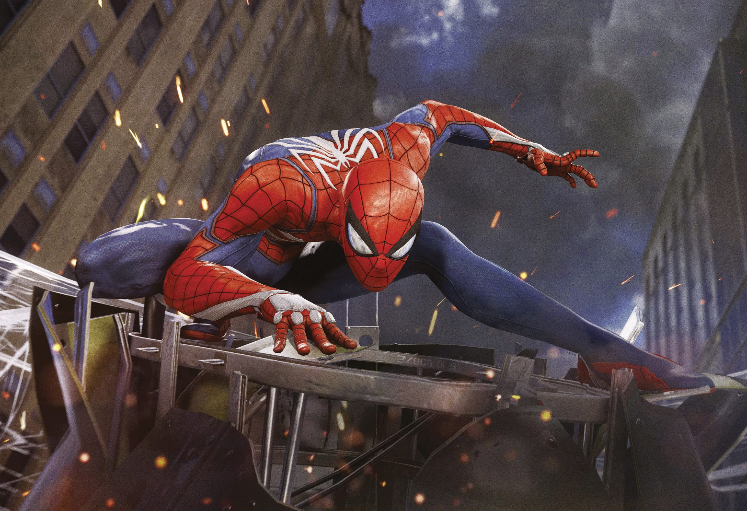 Komar Leinwandbild Marvel Spider-Man Landing, Disney günstig online kaufen