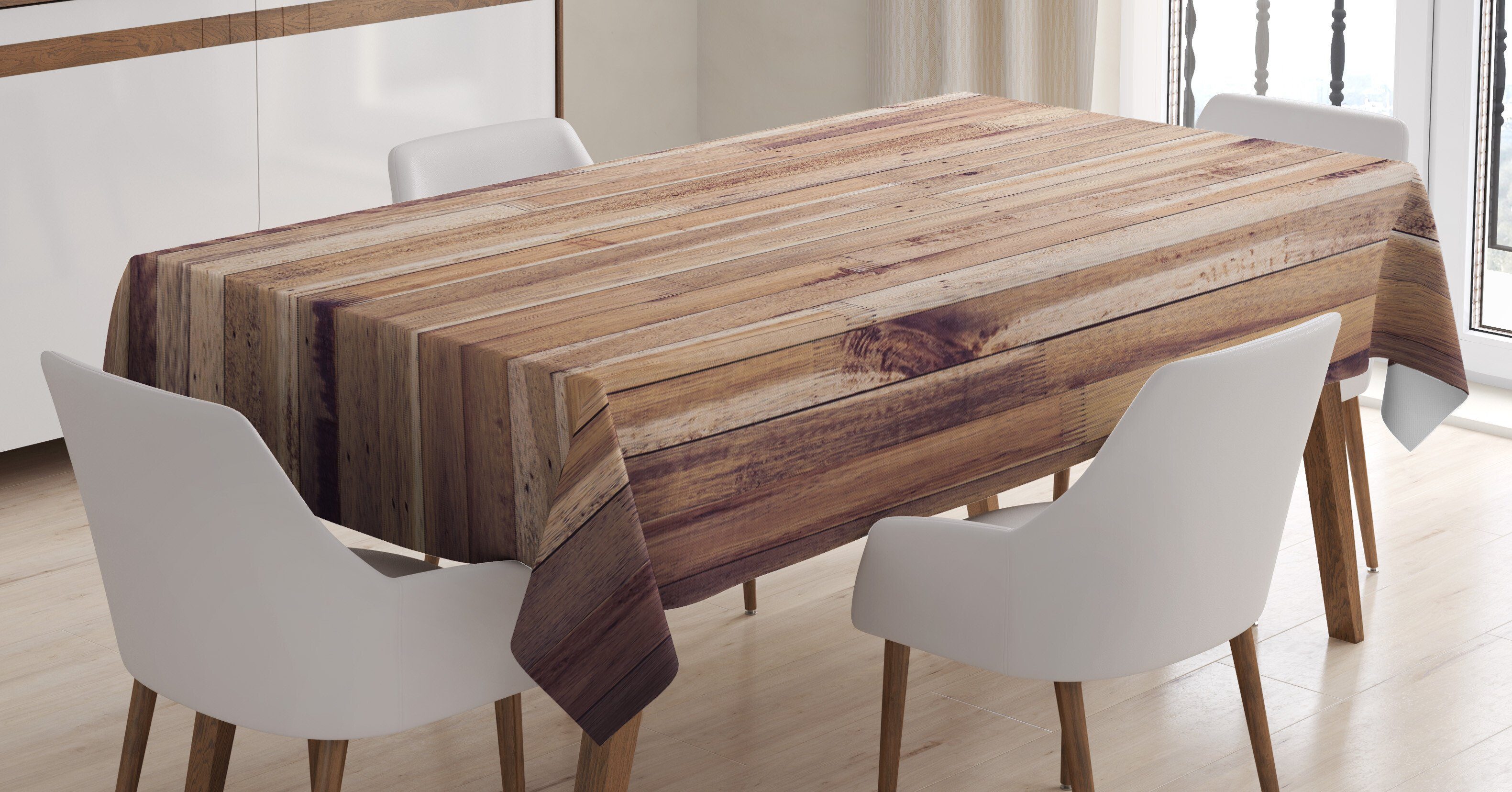 Holz Muster Planks Farbfest Waschbar den Im Alter Für Bereich rustikales Abakuhaus geeignet Farben, Klare Außen von Tischdecke