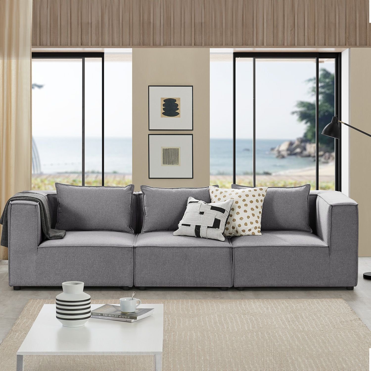 Juskys Sofa Domas, Ecksofa Links mit günstig online kaufen