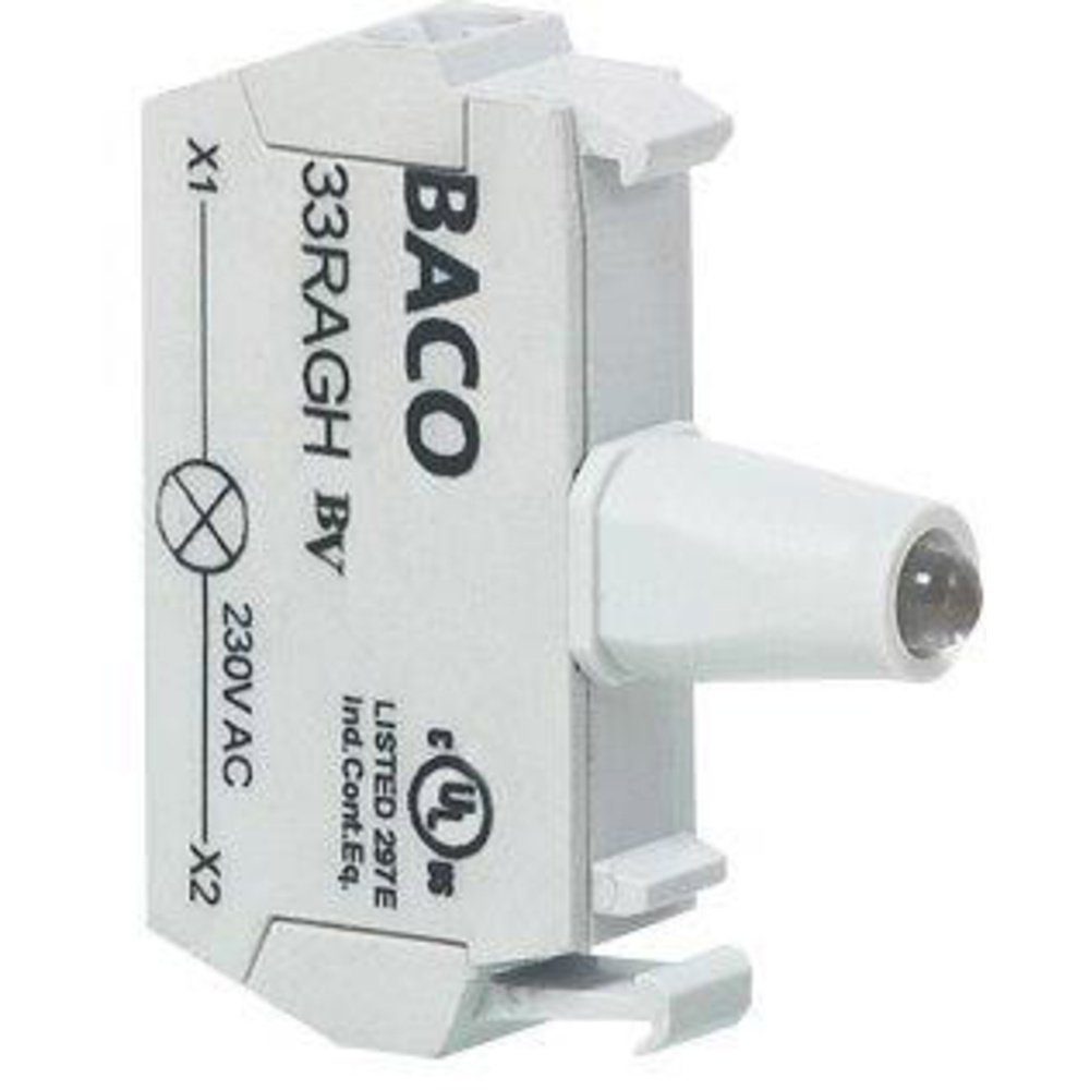 BACO Lampenfassung BACO 33RAGH LED-Element Grün 230 V/AC 1 St., (33RAGH)