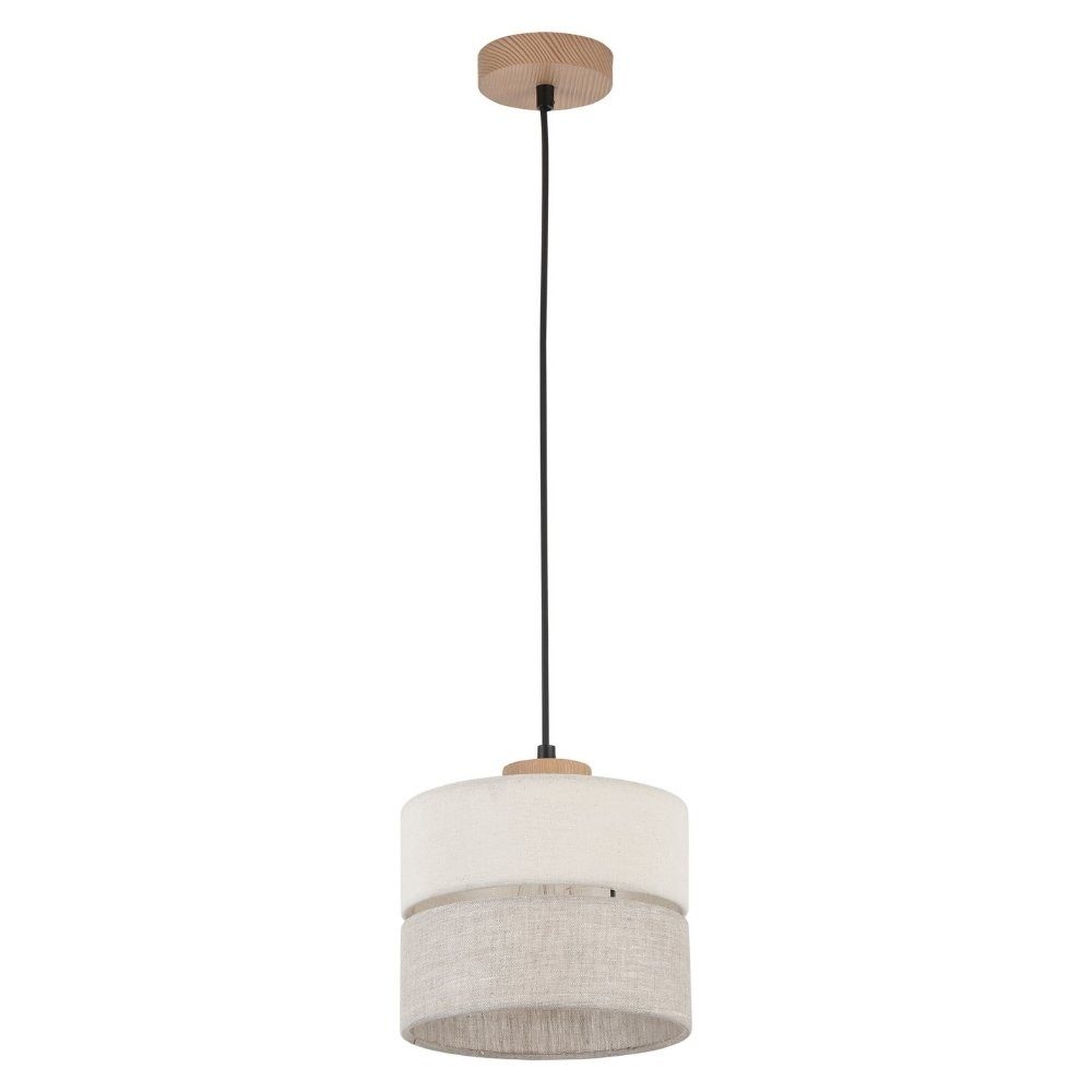 famlights Pendelleuchte Pendelleuchte Amal in Beige E27 1-flammig 200mm