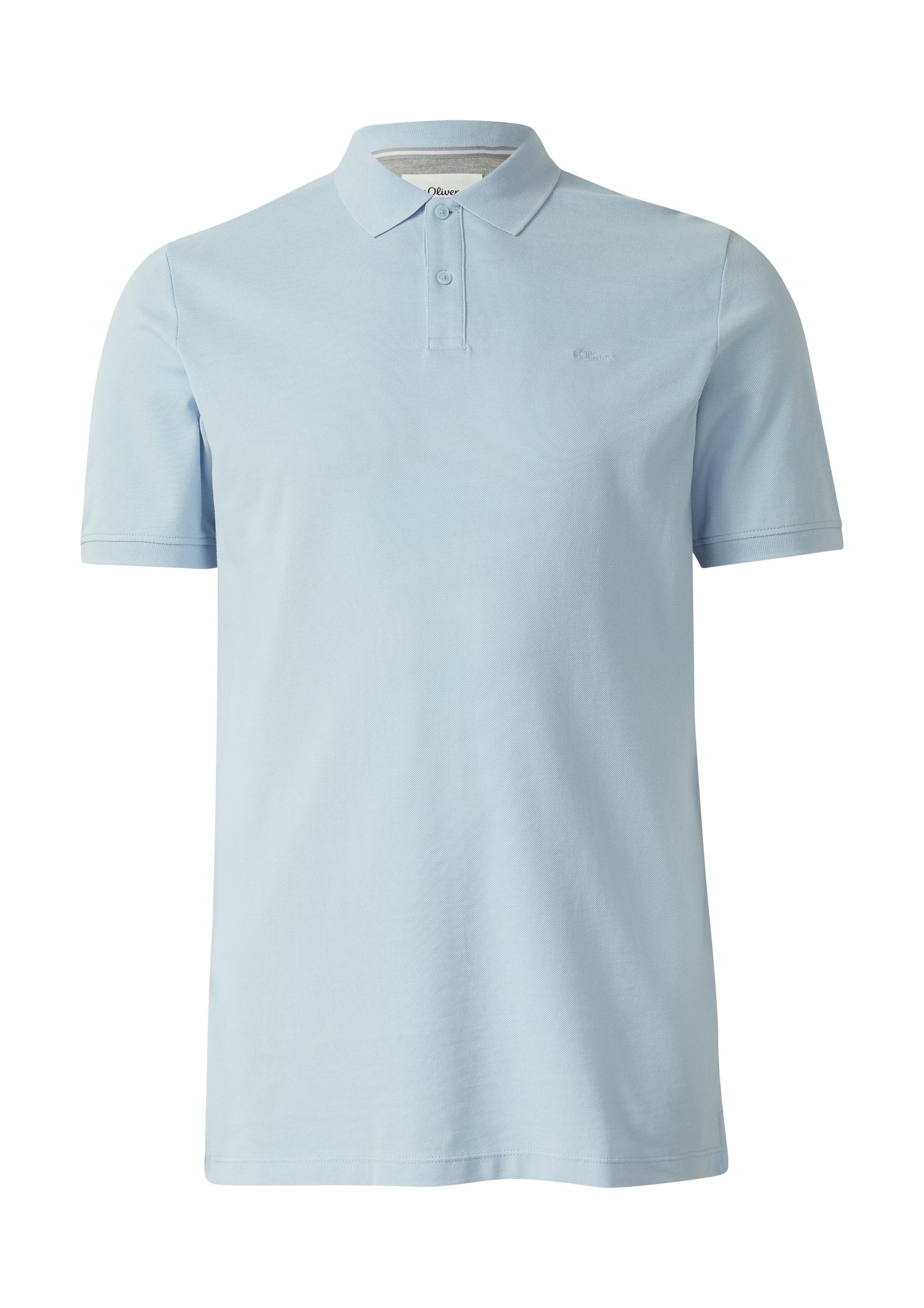 s.Oliver Kurzarmshirt Polo-Shirt Poloshirt aus Baumwollpiqué