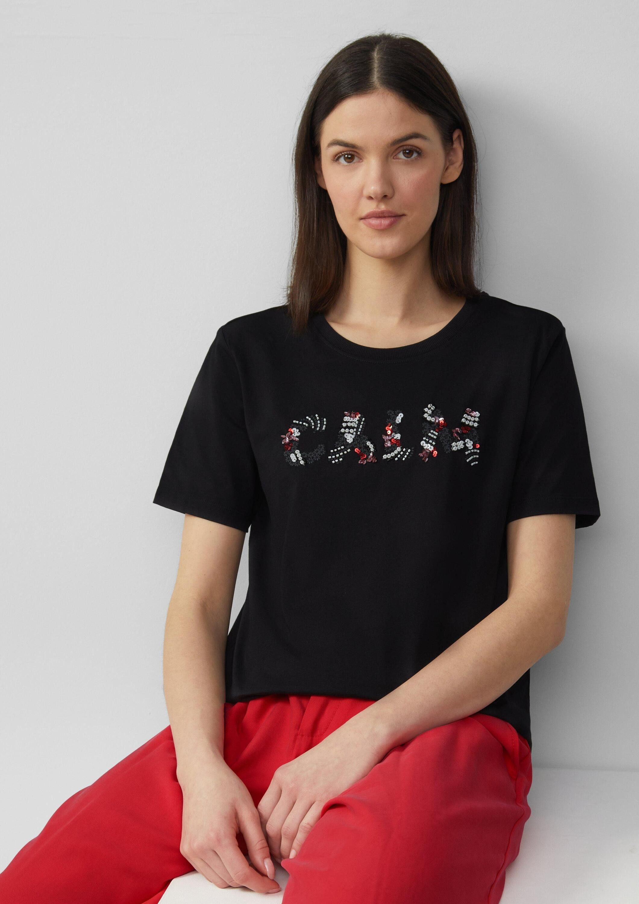 s.Oliver Kurzarmshirt T-Shirt Jersey-T-Shirt im Relaxed Fit mit Artwork günstig online kaufen