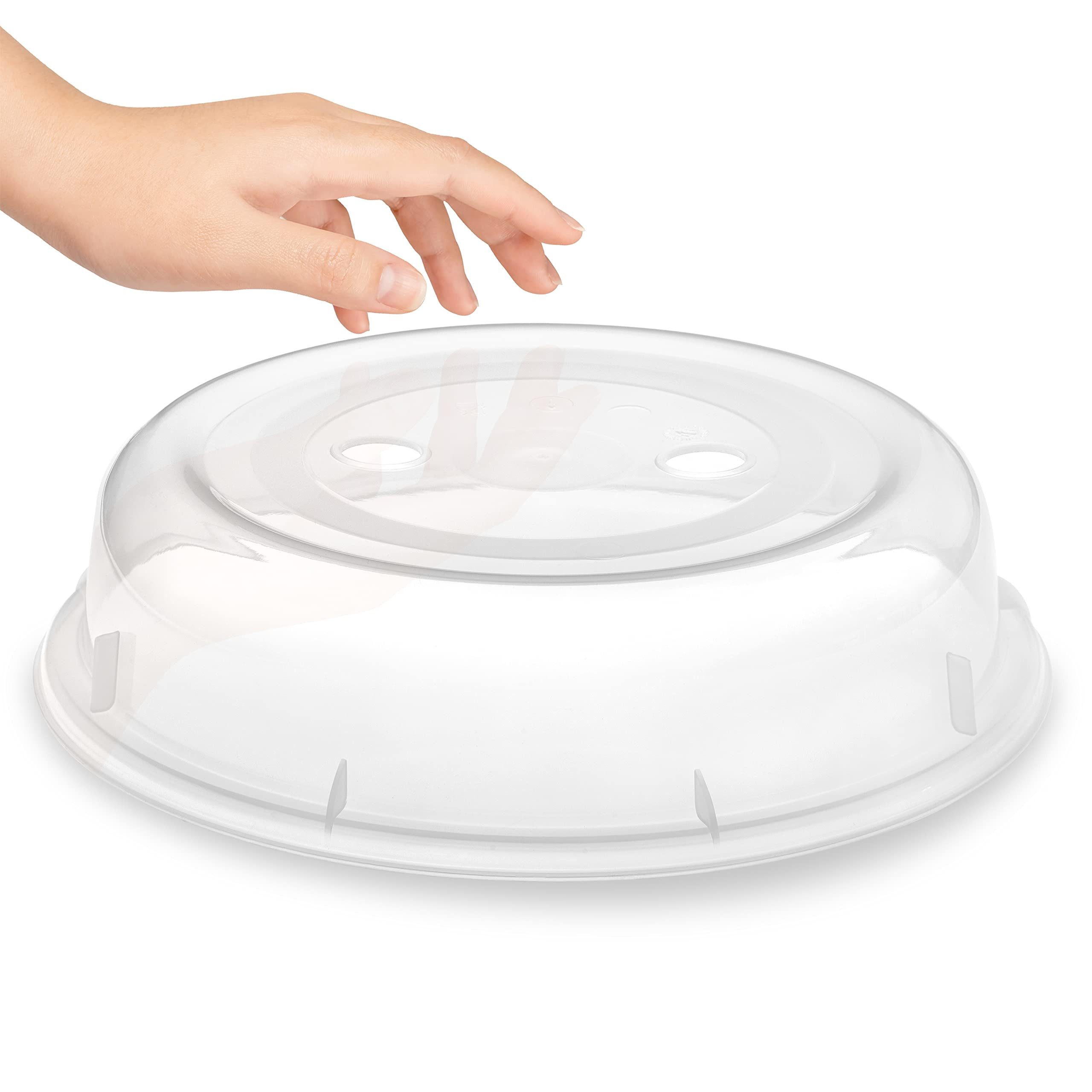 Hausfelder Spritzschutzdeckel Mikrowellen Abdeckung (Transparent), (Set, 1-tlg., 1 x Abdeckhaube ø28 cm, 11,5 cm hoch, 1 x Deckel, ø26,5 cm, 6 cm hoch), Abdeckhaube Mikrowellenhaube