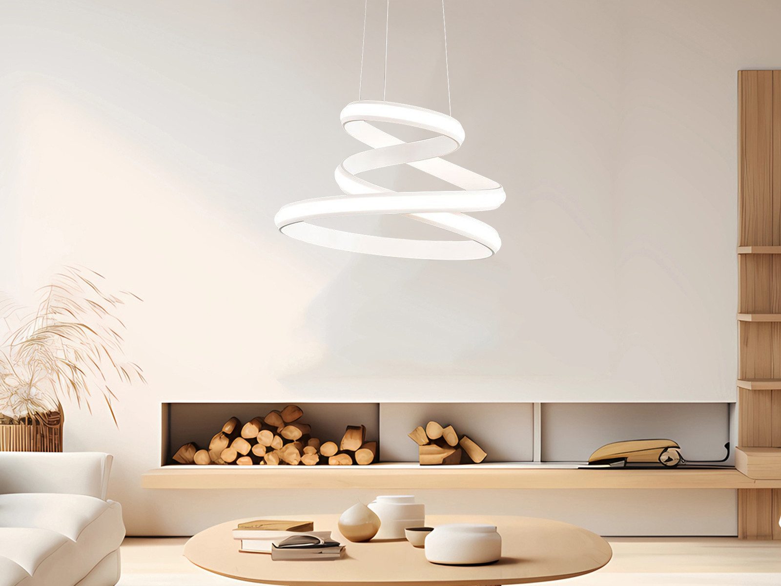 WOFI LED Pendelleuchte, Dimmer, LED fest integriert, Warmweiß, Esstisch dim günstig online kaufen