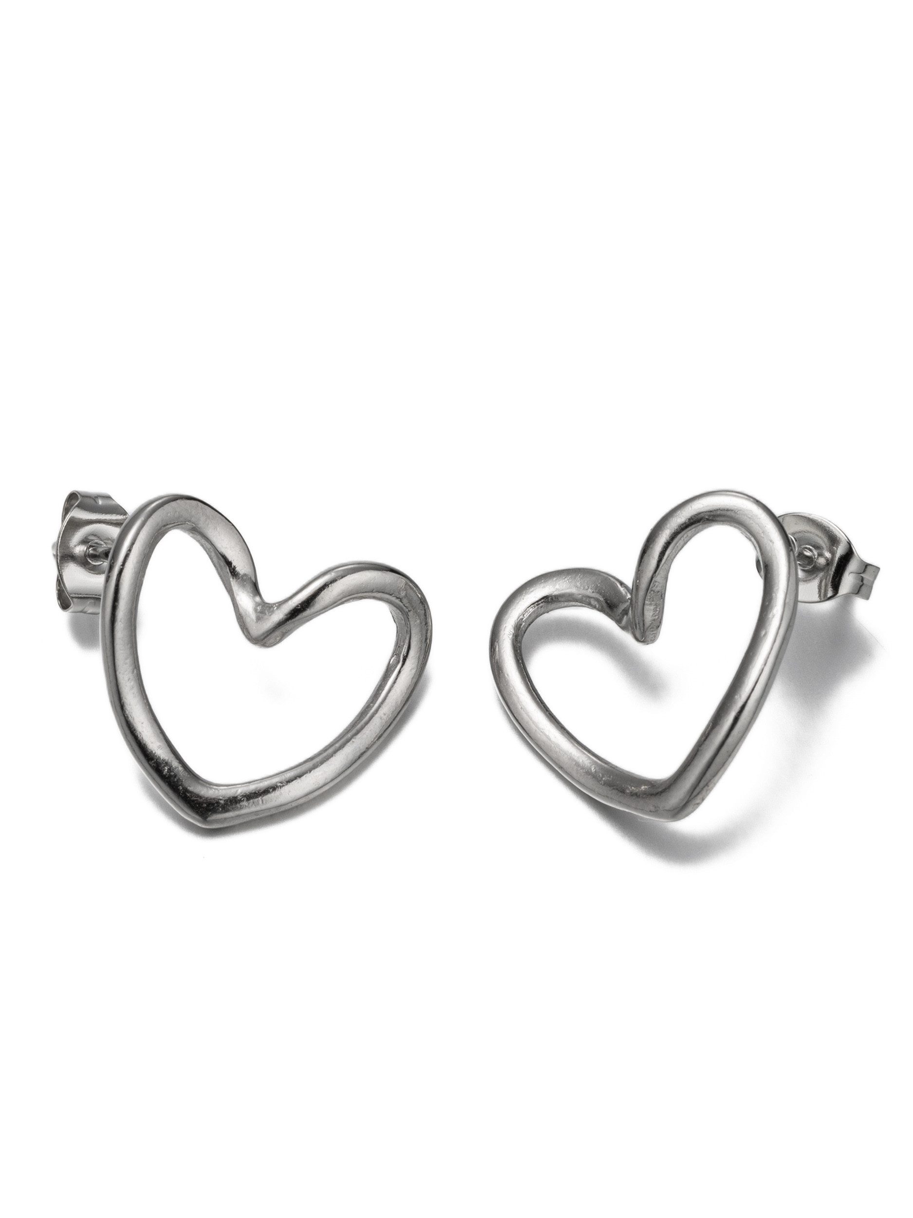 Aniston JEWELRY & WATCHES Paar Ohrstecker Schmuck Geschenk Edelstahl Ohrschmuck Ohrringe Herz, Made in Germany