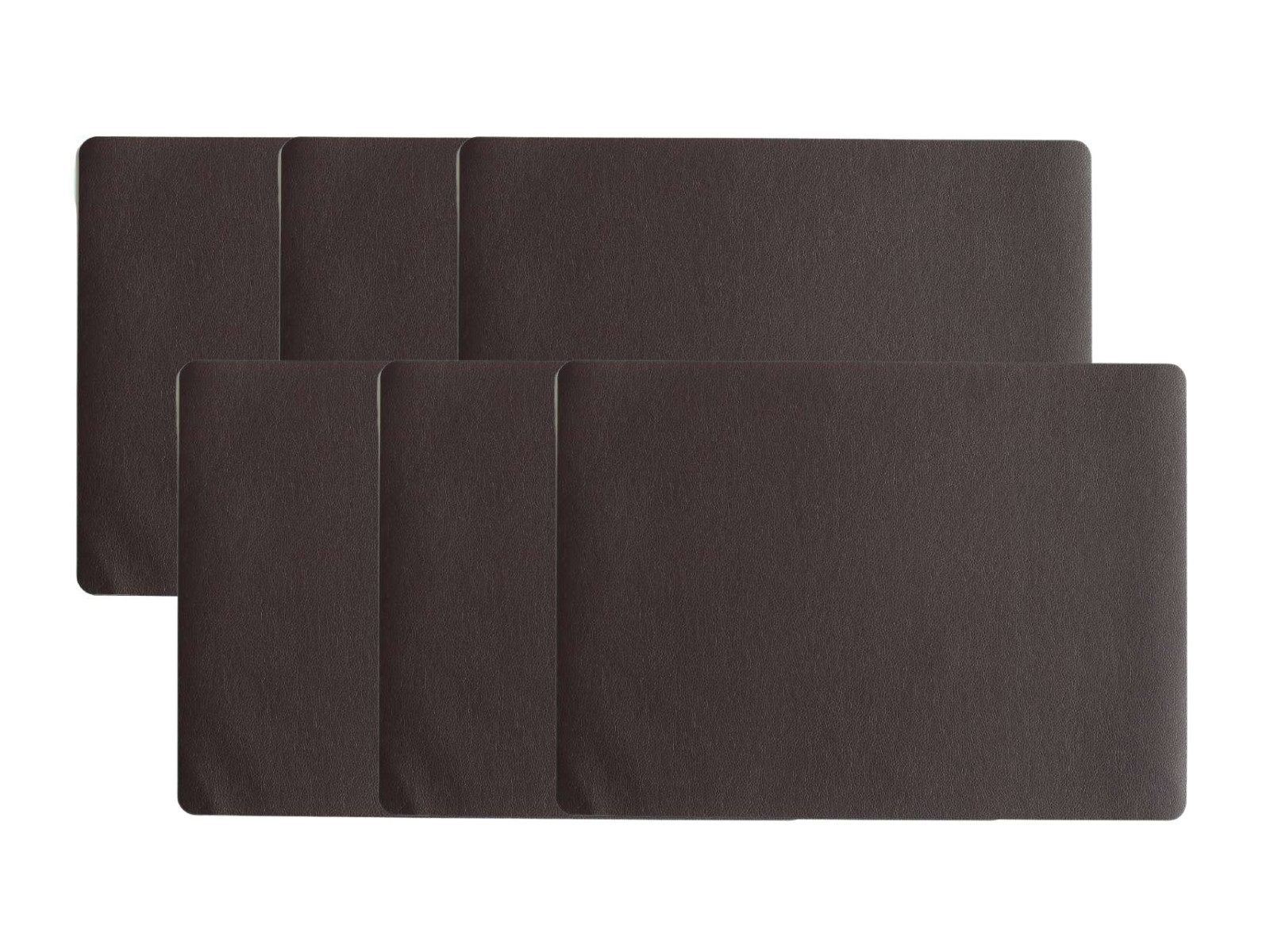 ASA SELECTION Platzset Tischset Lederoptik schoko 46x33cm Set6