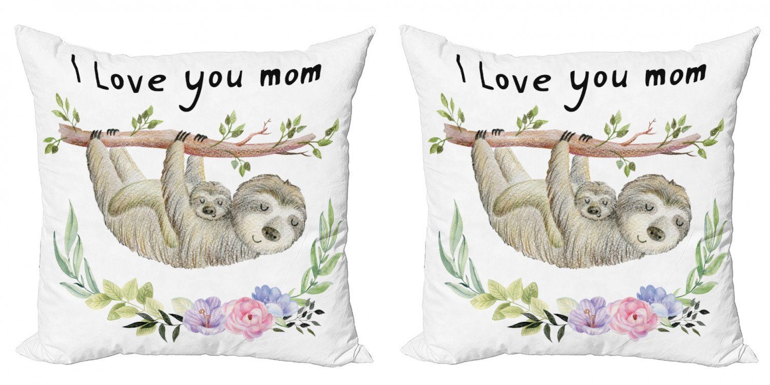 Ich Sloth Modern Abakuhaus Dich, Digitaldruck, Accent (2 and Mami Liebe Kissenbezüge Mom Baby Doppelseitiger Stück),