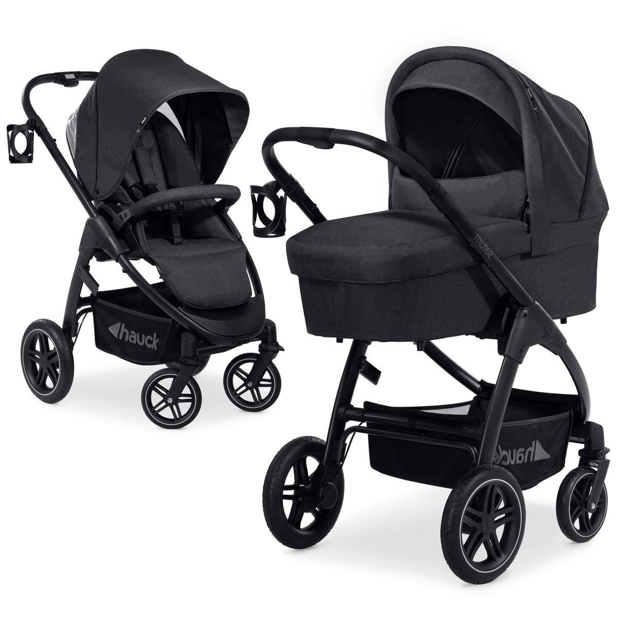 Kombi-Kinderwagen Saturn R Duoset - Melange Black