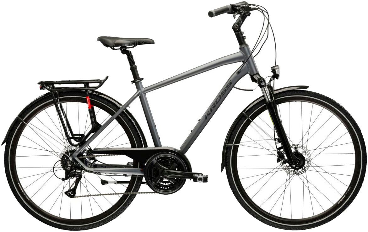 Kross Trekkingrad Trekkingrad Trans 4.0 grau 8 Gänge, 8 Gang Shimano ACERA M3020 Schaltwerk, Kettenschaltung