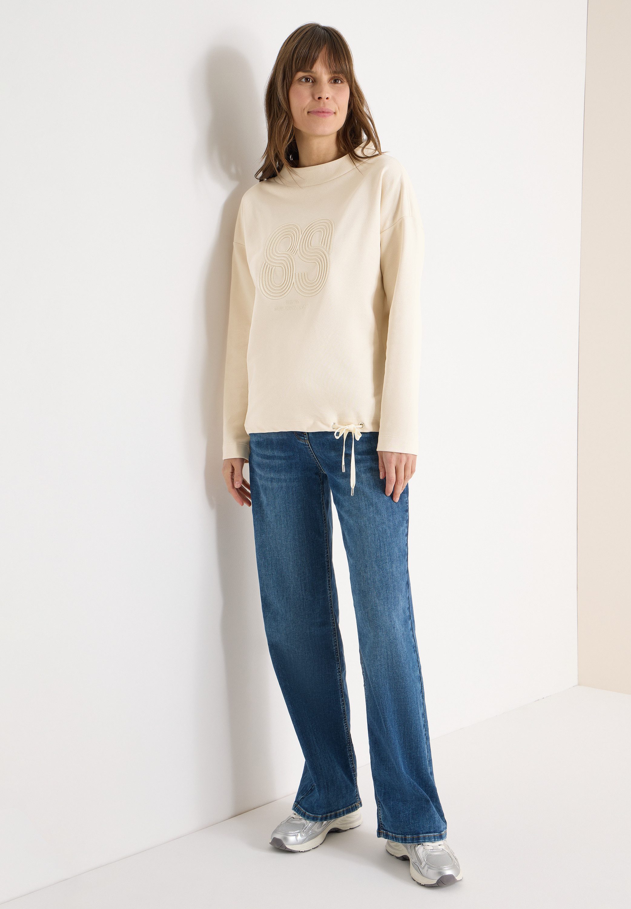 CECIL Langarmshirt Mit Stickerei