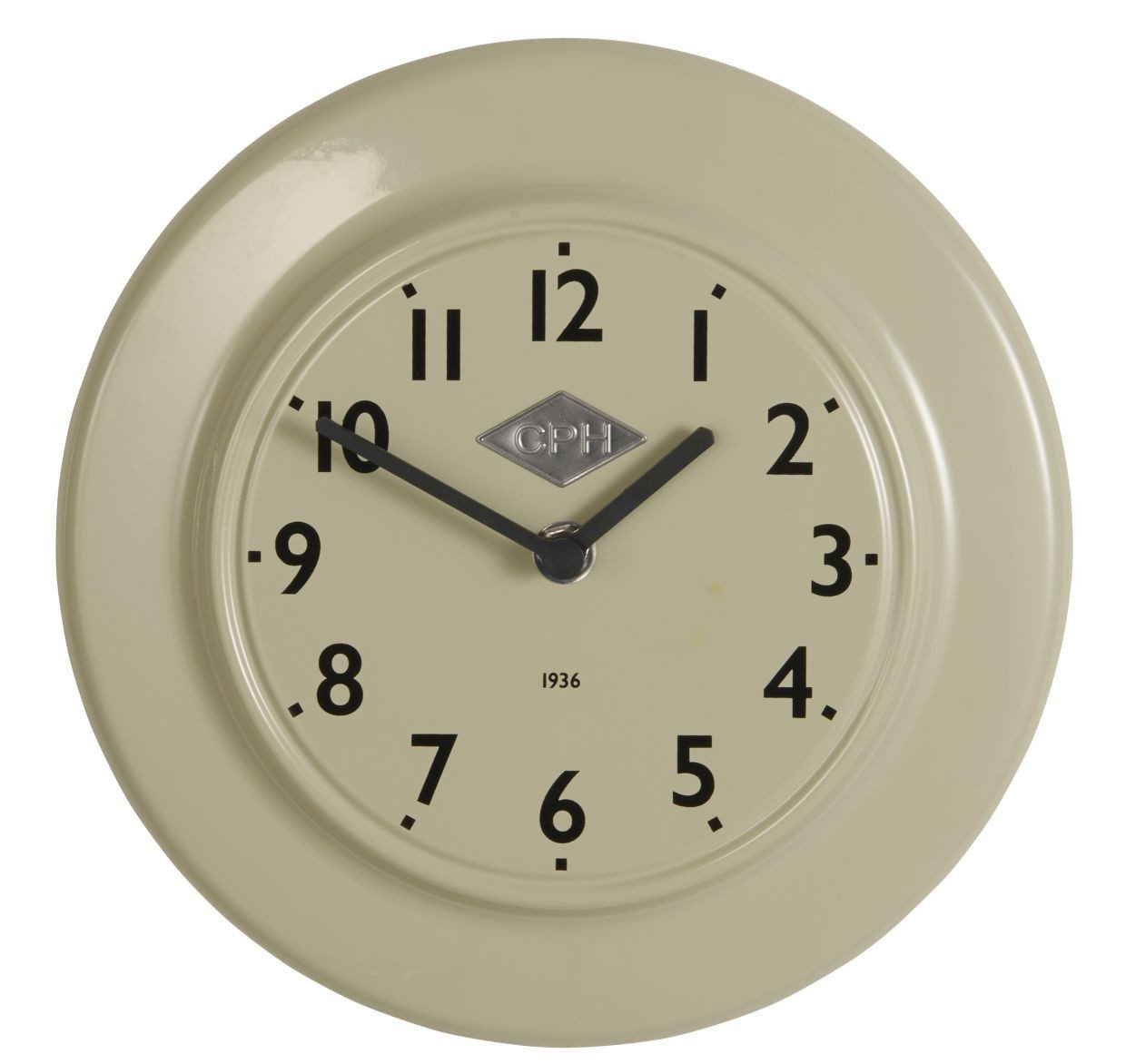 Ib Laursen Wanduhr Ib Laursen - Wanduhr Küchenuhr "CPH 1936" D 24cm Rund Retro Metall