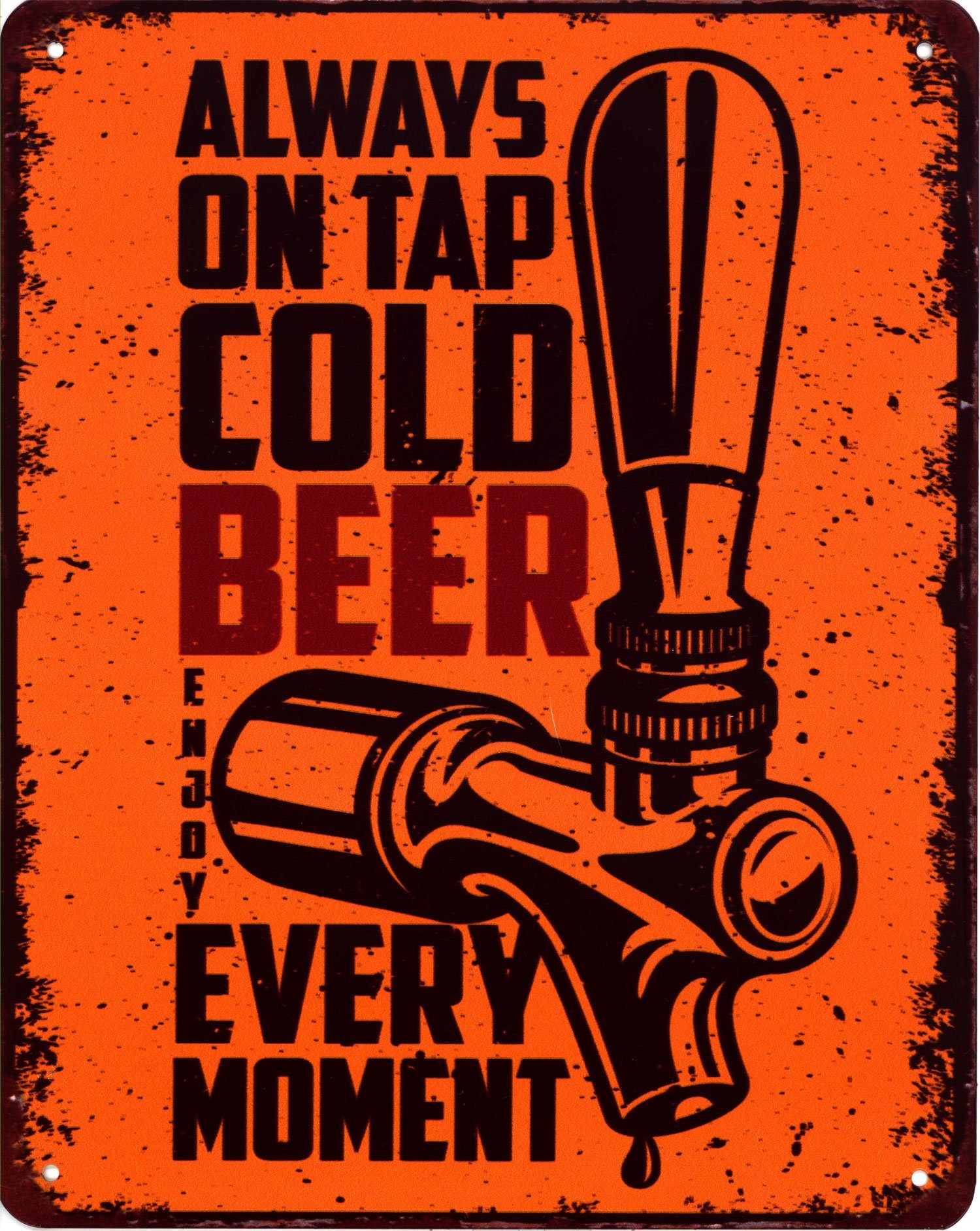 Metallschild Blechschild Tap Cold Beer