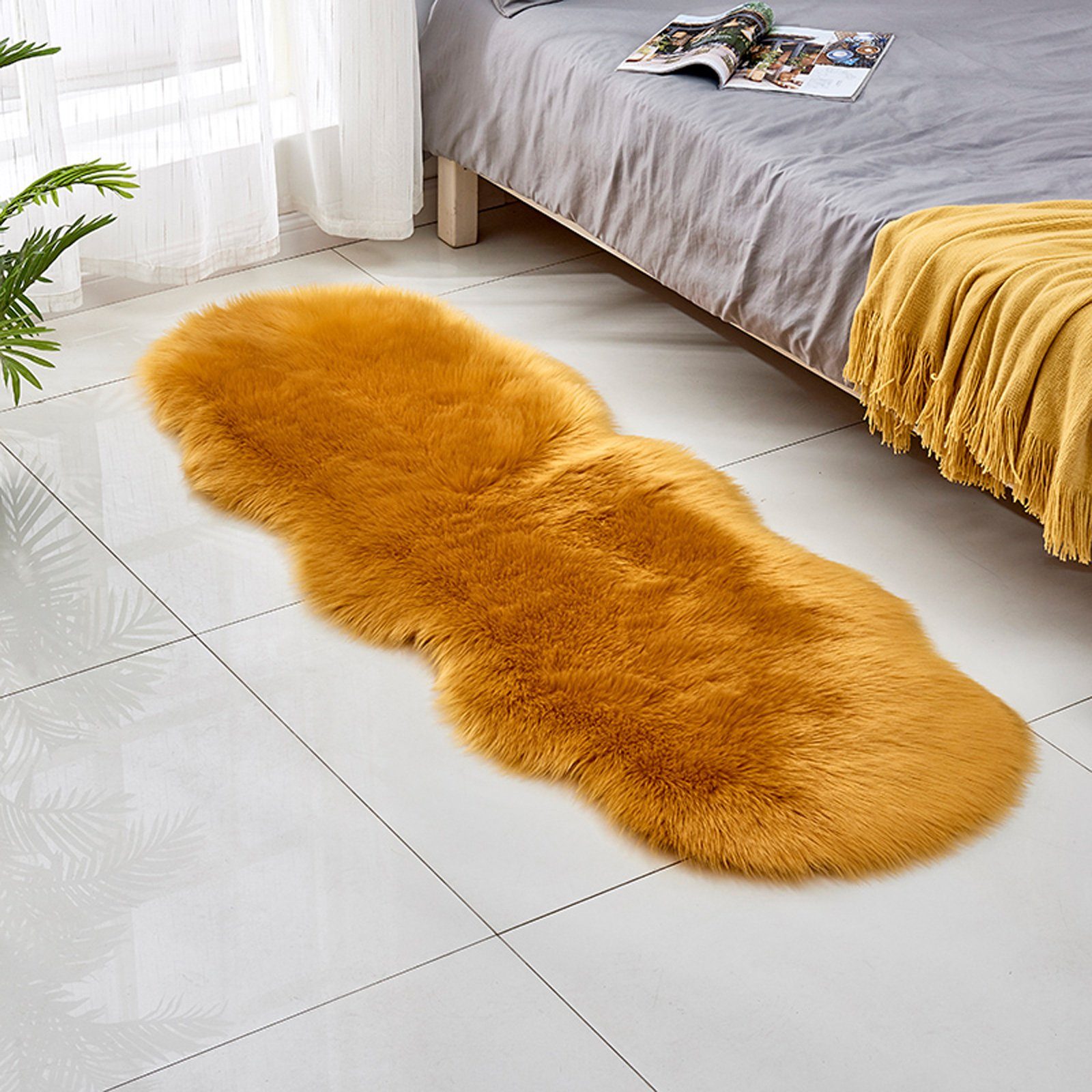 BTTO TEPP Hochflor-Teppich Fellteppich,Kunstfell,Weich,Hochflor Shaggy Tepp günstig online kaufen