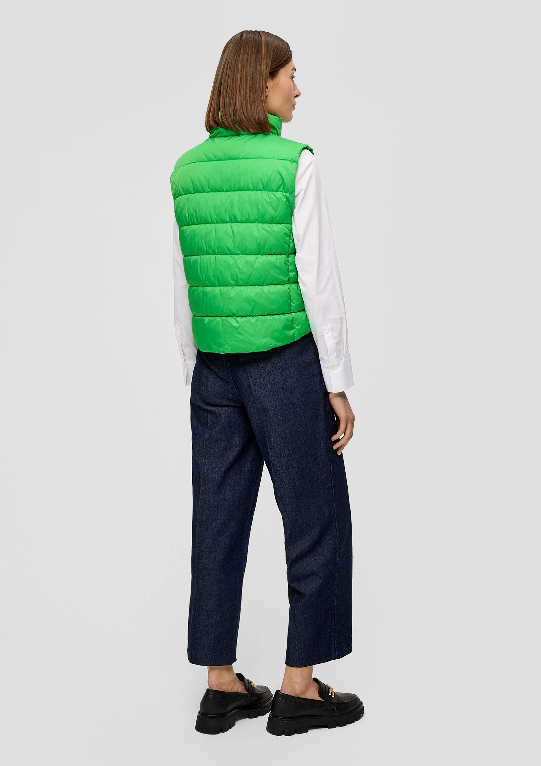 s.Oliver Outdoorjacke Outdoor-Weste Gesteppte Weste mit Stehkragen