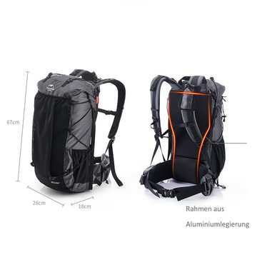 Naturehike Trekkingrucksack Wanderrucksack, Wasserdichter Camping-Rucksack mit Regenschutz 60L (1-tlg), atmungsaktiv, langlebig, wasserabweisend