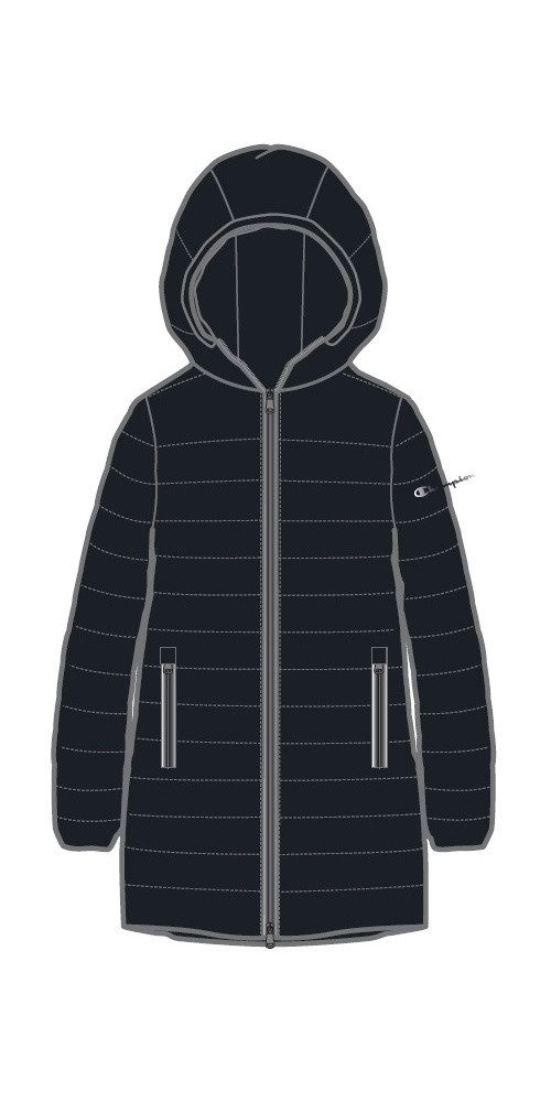 Champion Funktionsjacke Steppmantel (leichte gepolstert, Kapuze) schwarz Da günstig online kaufen