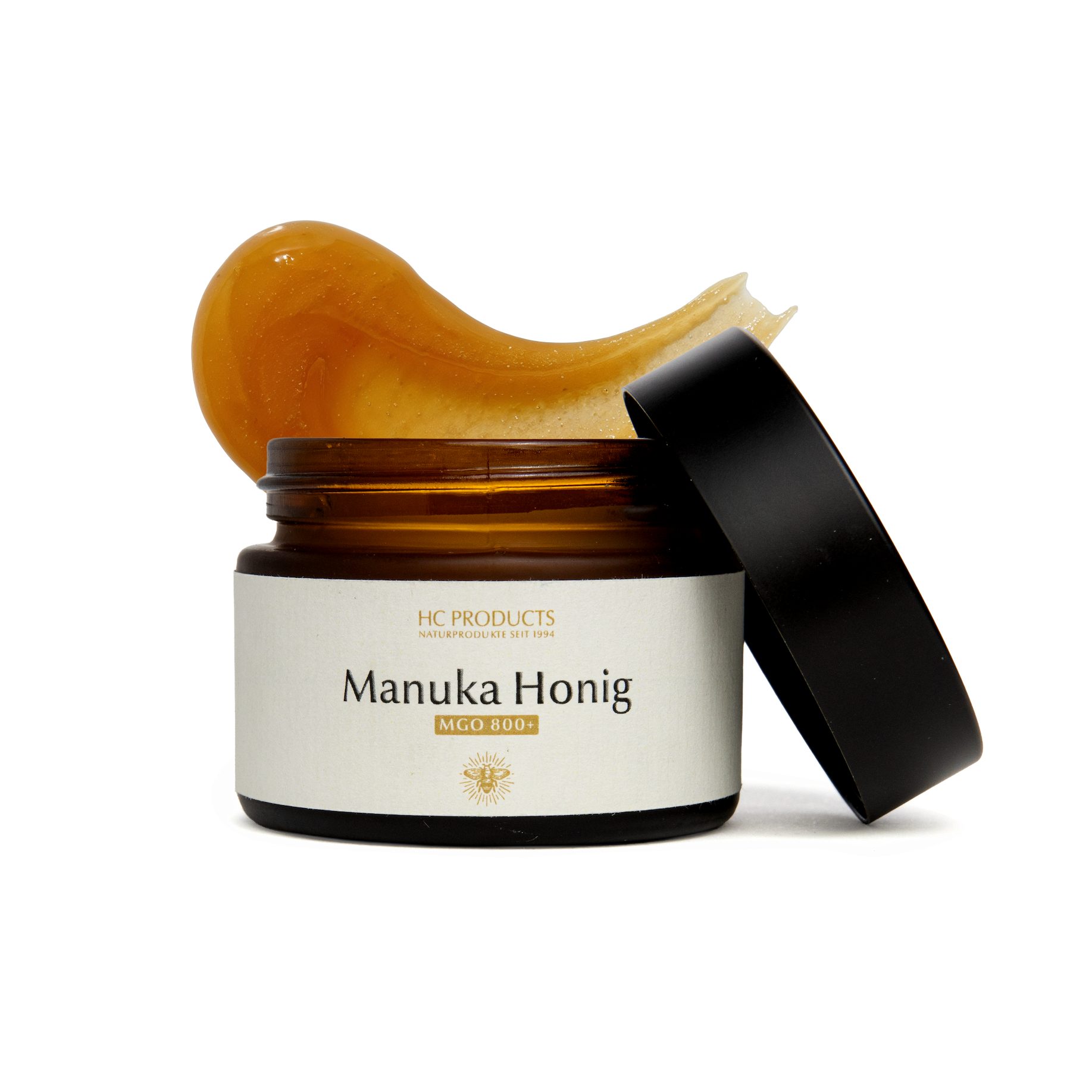 HC PRODUCTS Honig Manuka Honig MGO 800+ aus Neuseeland im Probierglas, 60 g, Lichtundurchlässiger Glastiegel I Echter Manuka Honig aus Neuseeland