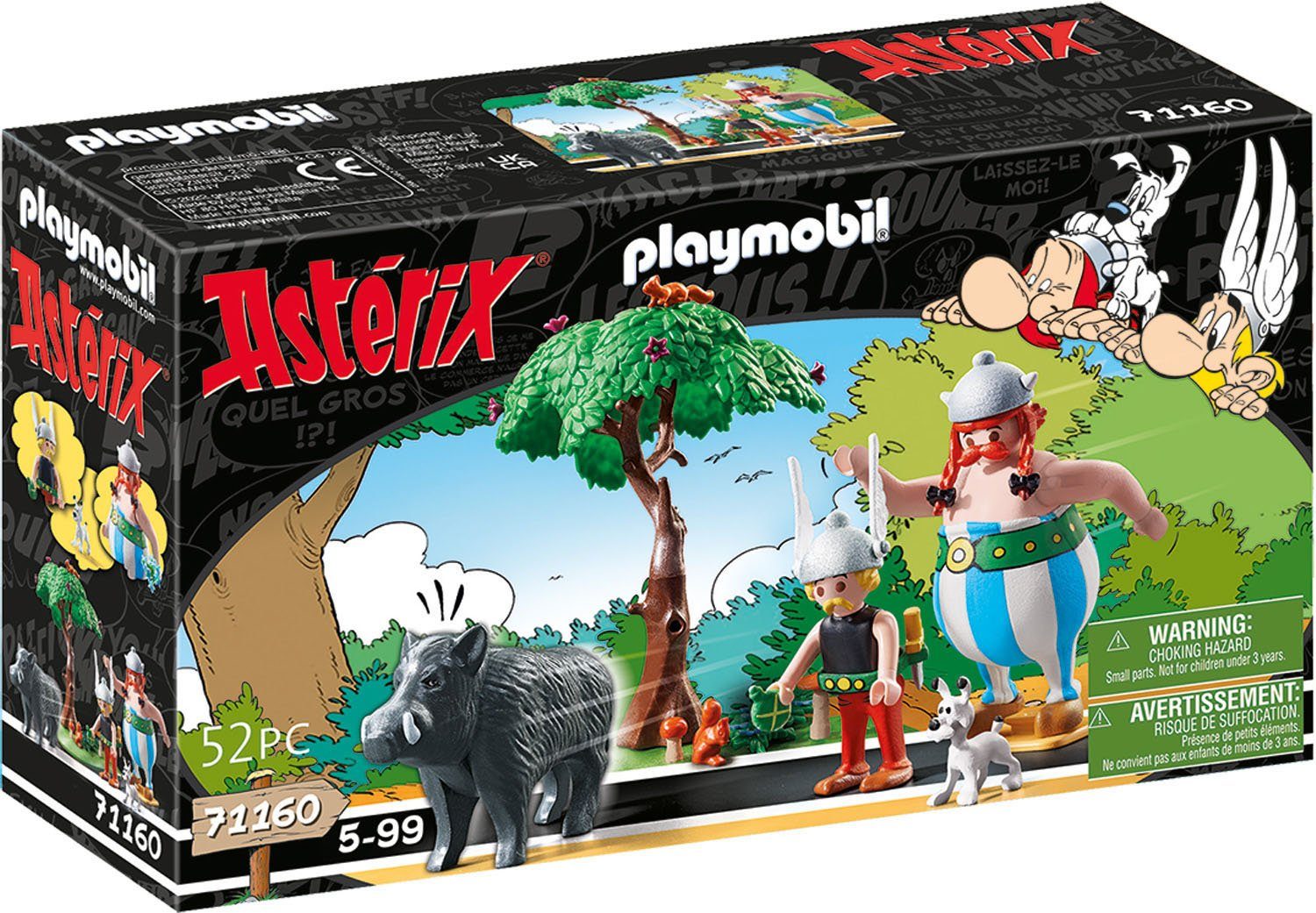 Playmobil® Konstruktions-Spielset Wildschweinjagd (71160), Asterix, (52 St), Made in Europe