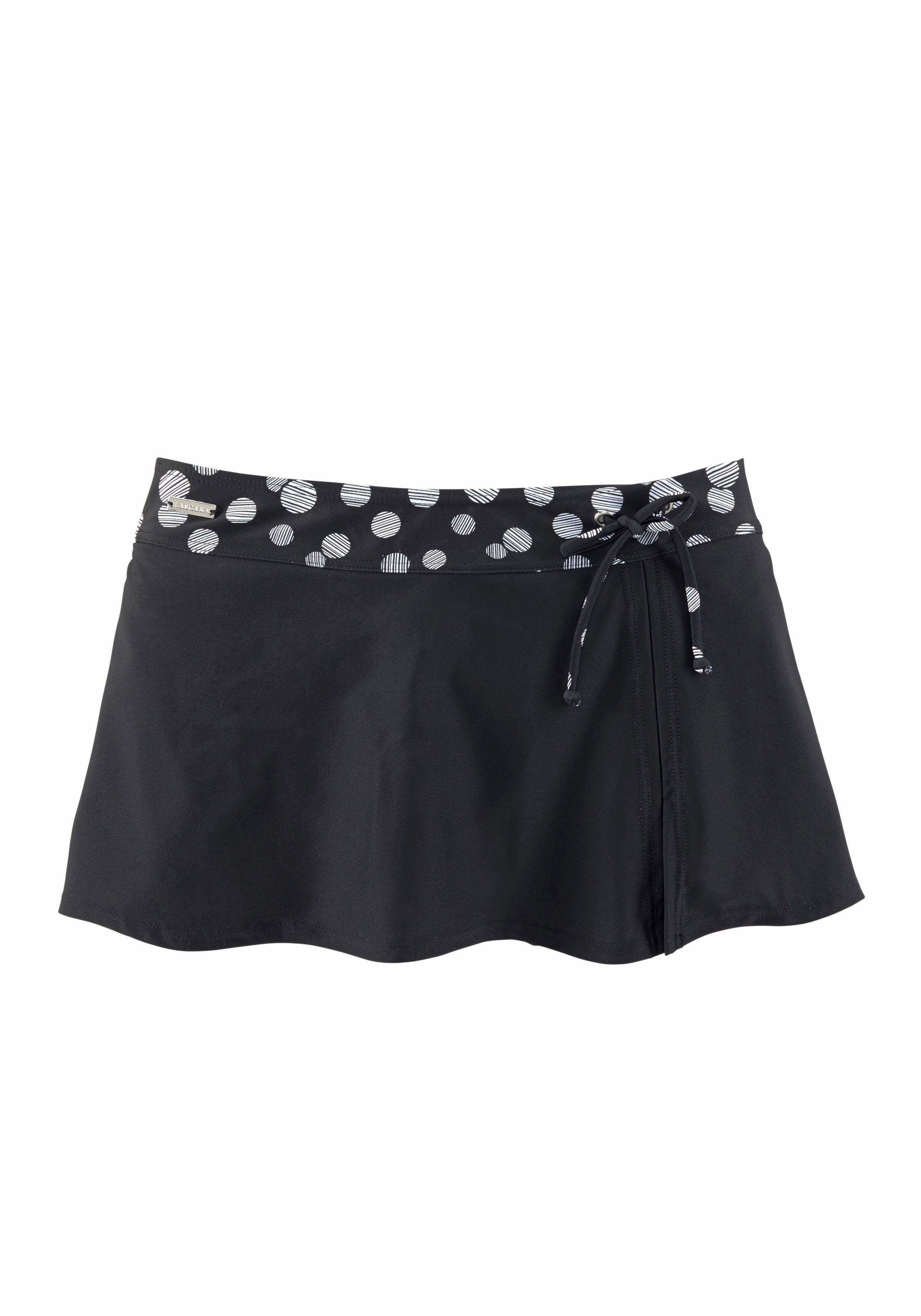 LASCANA Bade-Rock mit integrierter Bikinihose und bedrucktem Bündchen günstig online kaufen