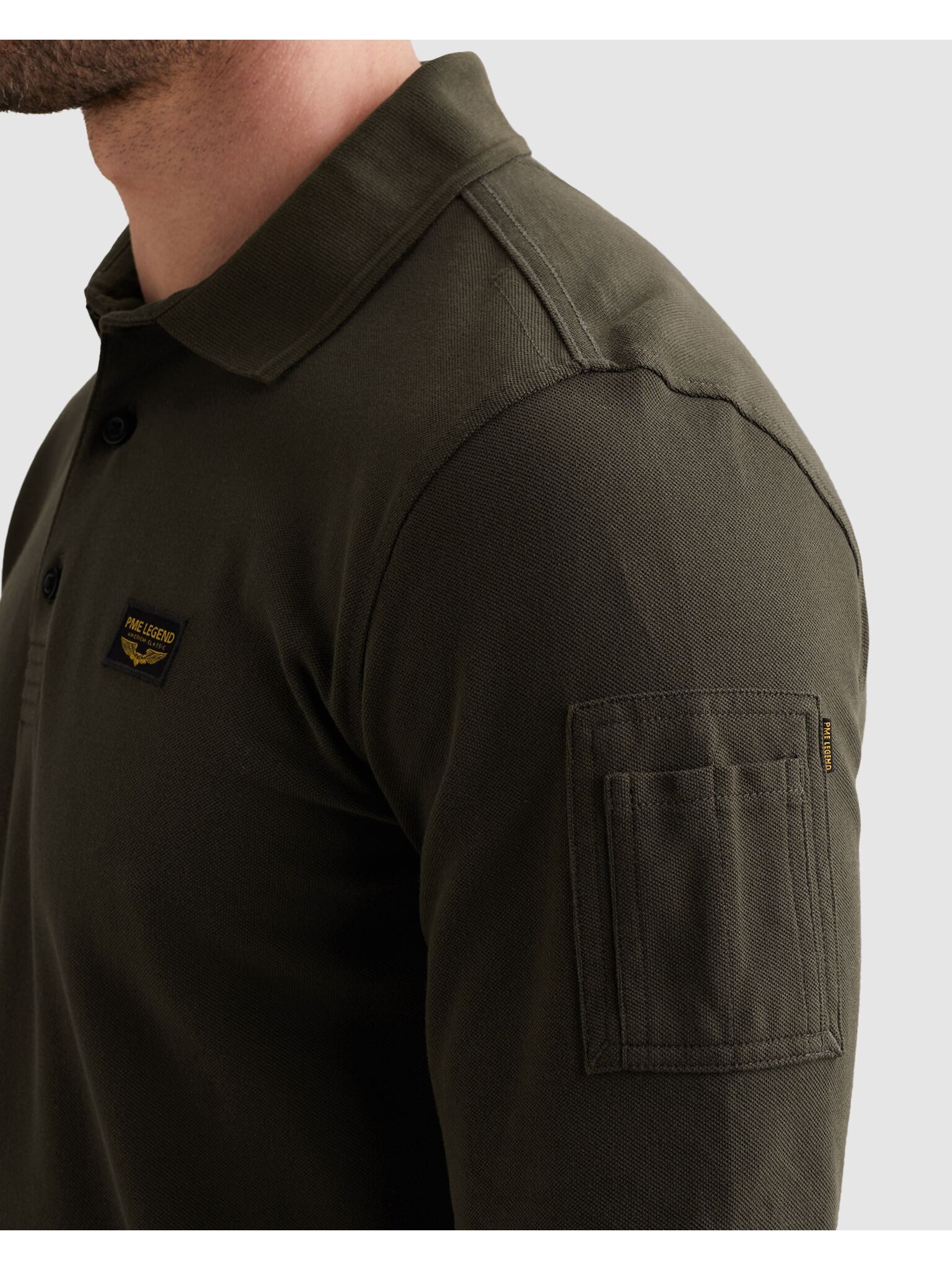 PME LEGEND Langarm-Poloshirt mit Logo Stickerei – Bild 5 von 5