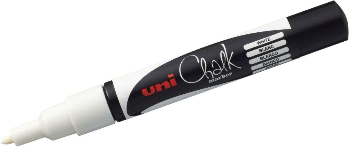 Faber-Castell Whiteboard Marker Kreidemarker Uni Chalk PWE-3MS 0,9-1,3mm weiß