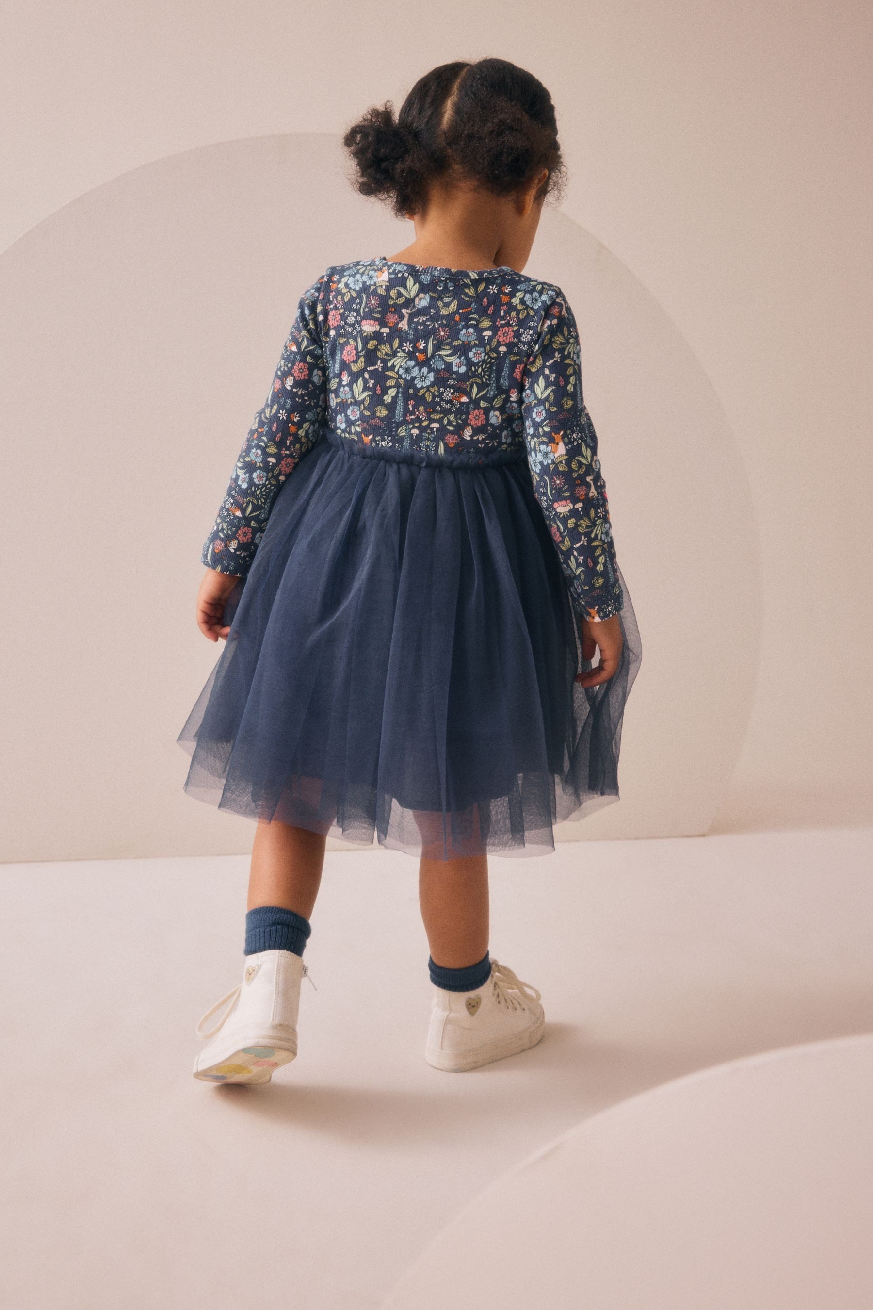 Next Partykleid Mesh-Partykleid mit langen Ärmeln günstig online kaufen