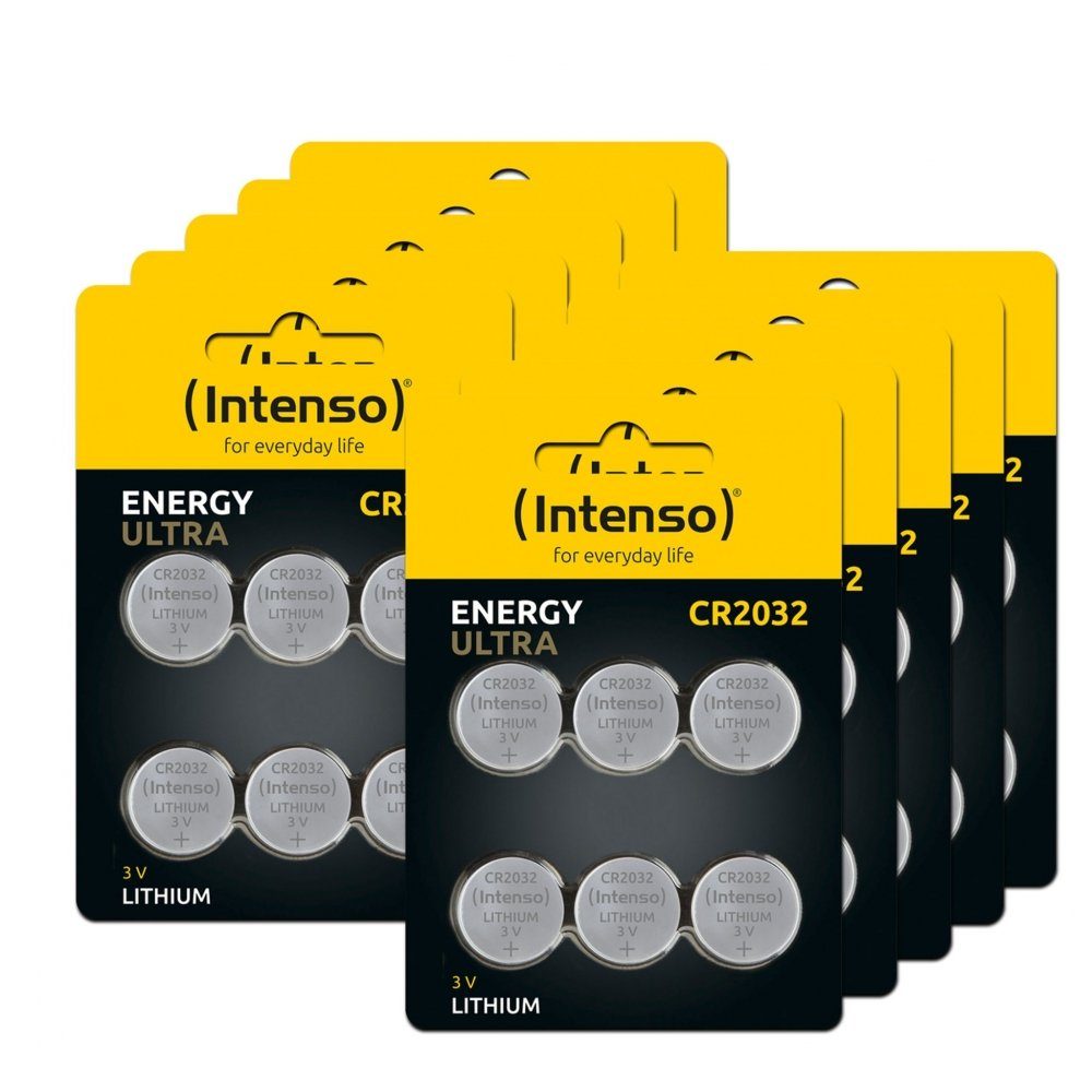 Intenso Energy Ultra CR 2032 - Lithium Knopfzellen - 60er Pack Knopfzelle