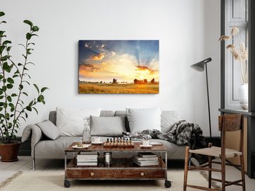 Sinus Art Leinwandbild 120x80cm Wandbild auf Leinwand Landschaftsbild Natur Sonnenuntergang A, (1 St)