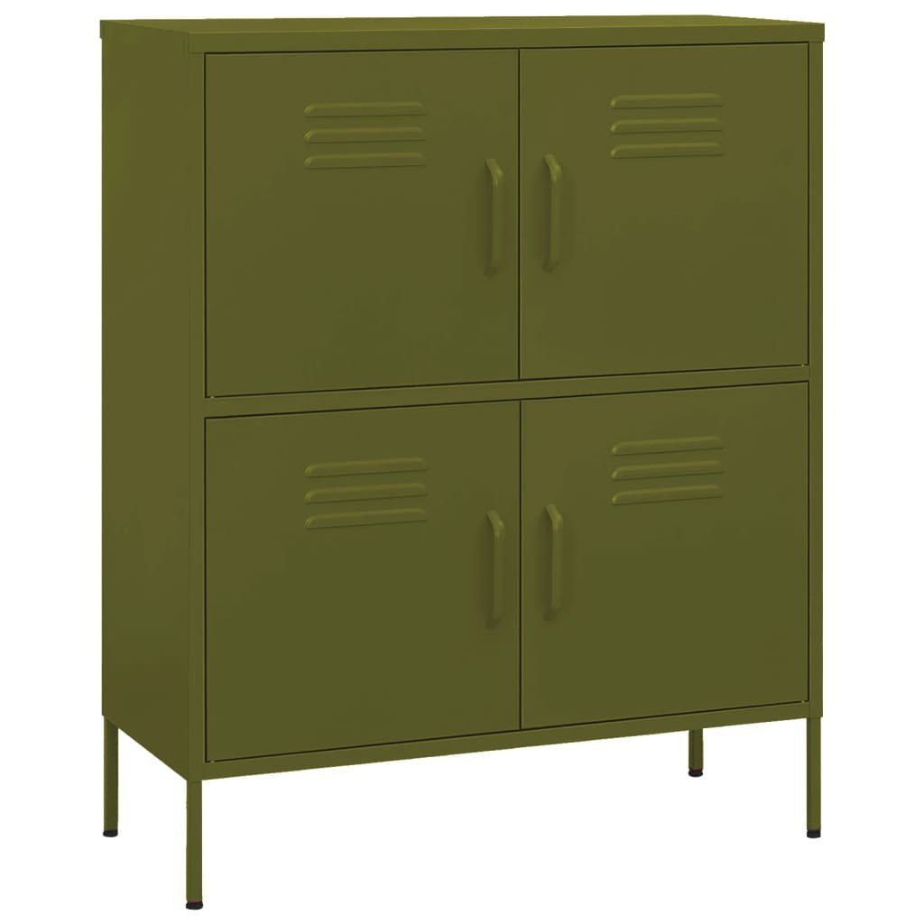 vidaXL Aktenschrank Lagerschrank Olivgrün 80x35x101,5 cm Stahl (1-St)