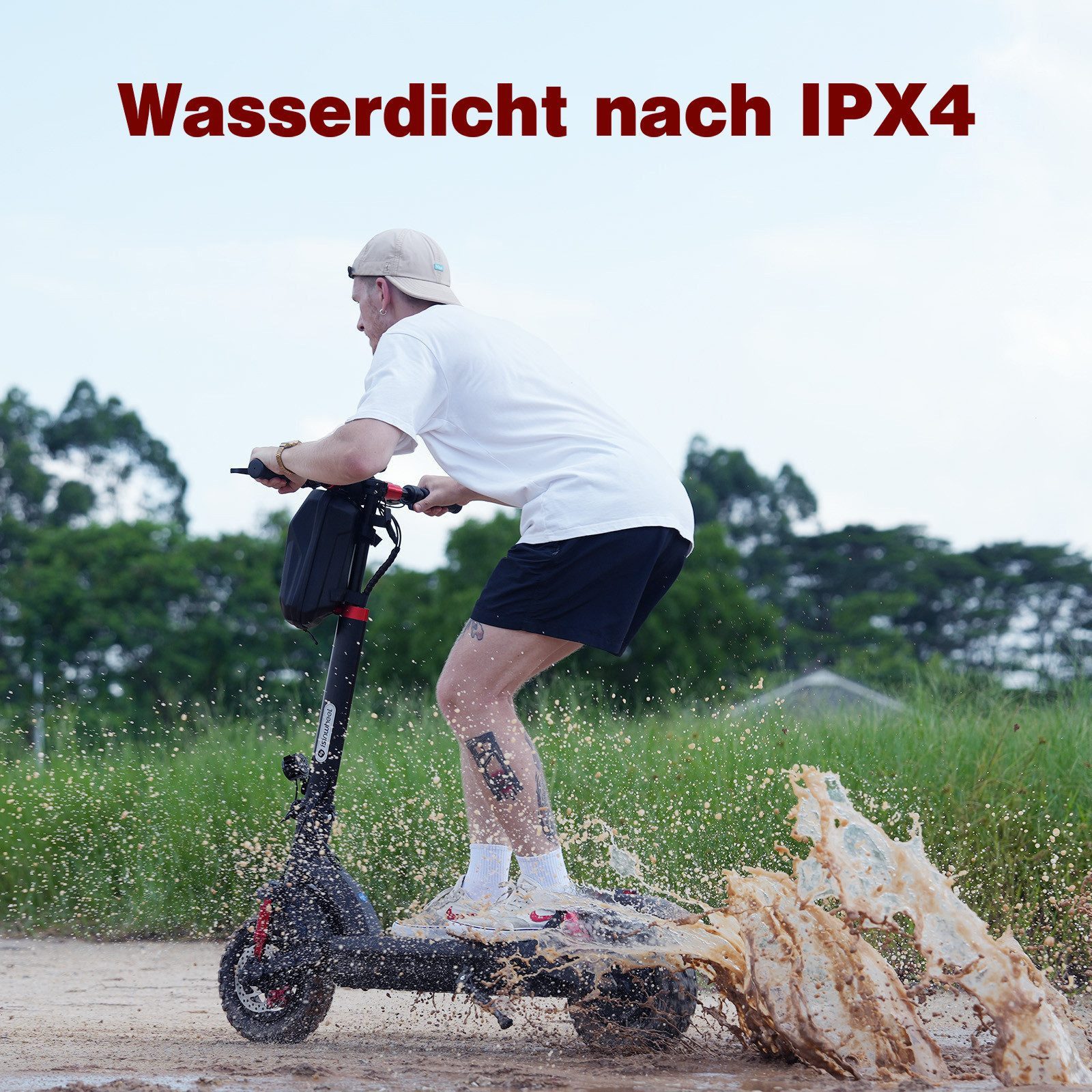 iSinwheel E-Scooter mit Straßenzulassung (ABE),APP,11-Zoll-Reifen, 20 km/h, (1 tlg), 80km Reichweite,Duales Bremssystem, Belastung bis 150kg