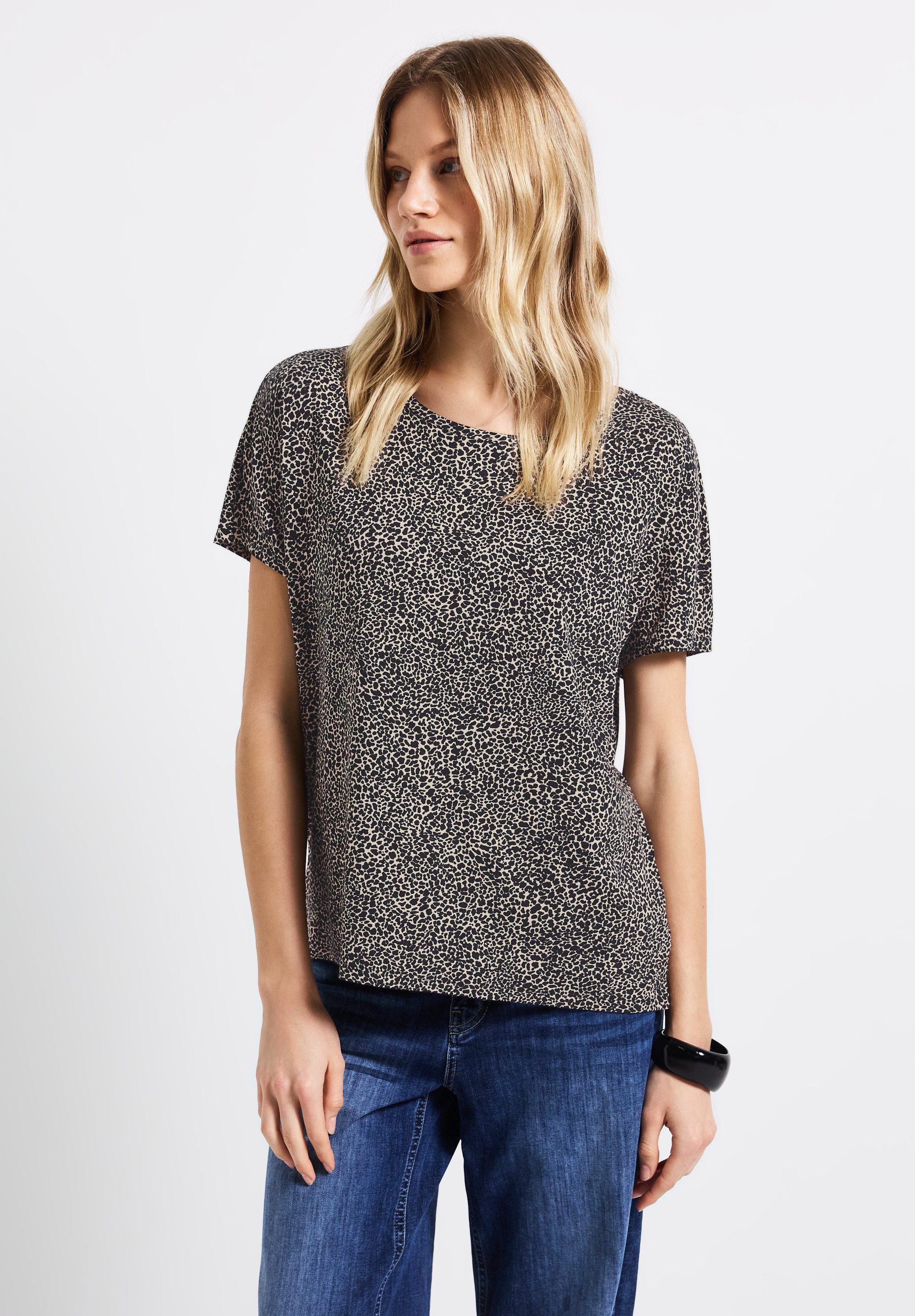 STREET ONE T-Shirt aus softem Materialmix