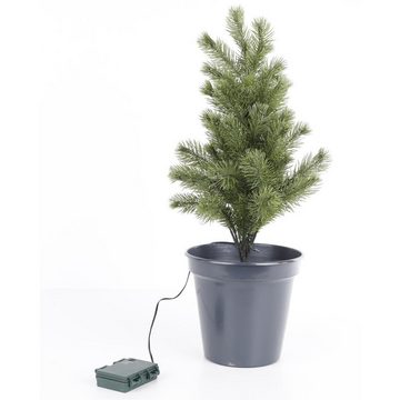 MARELIDA LED Baum LED Weihnachtsbaum Tannenbaum Tischbaum Blumentopf Batterie Timer, LED Classic, warmweiß (2100K bis 3000K)