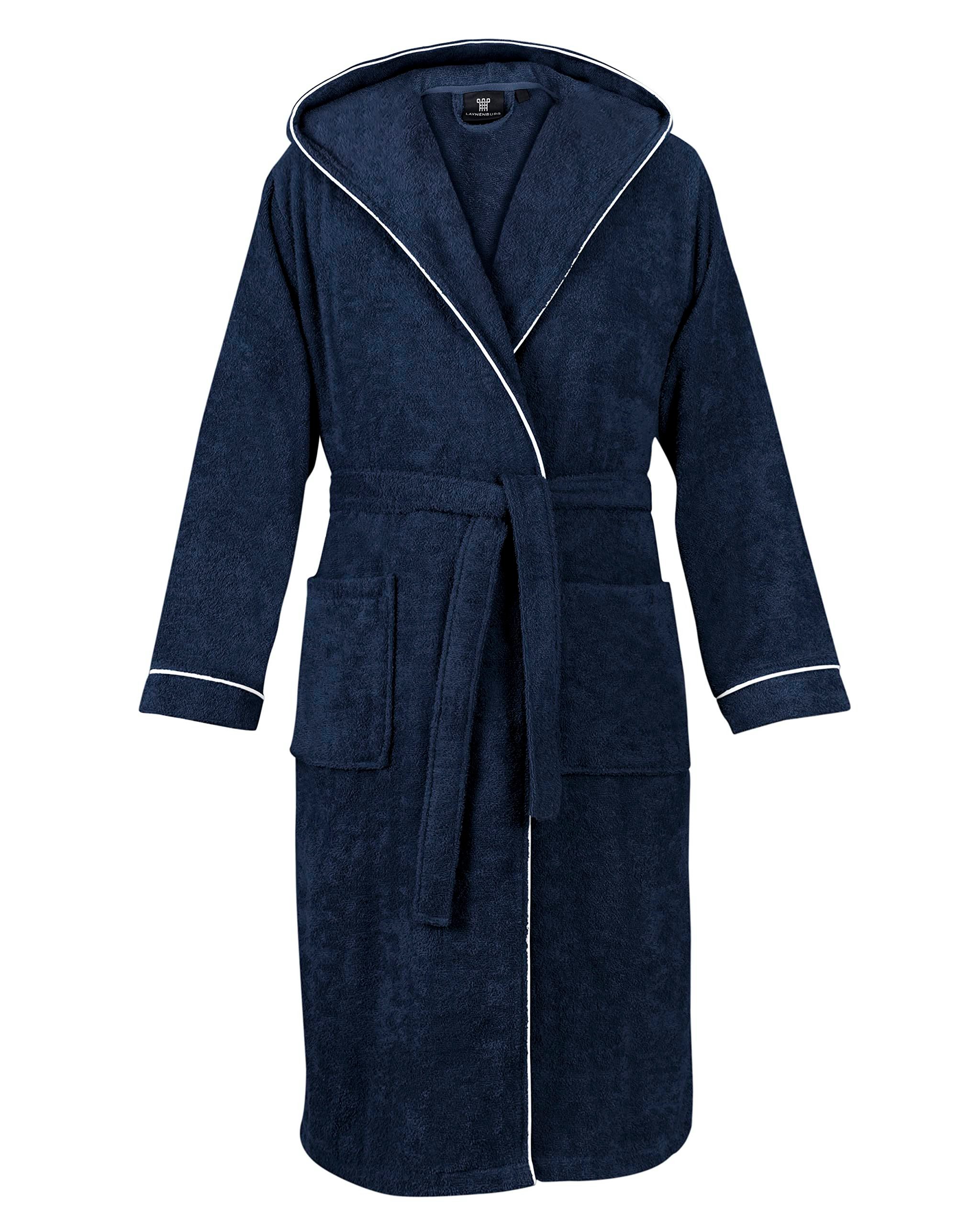 Laynenburg Herrenbademantel - Bademantel Herren mit Kapuze aus 100% Baumwol günstig online kaufen