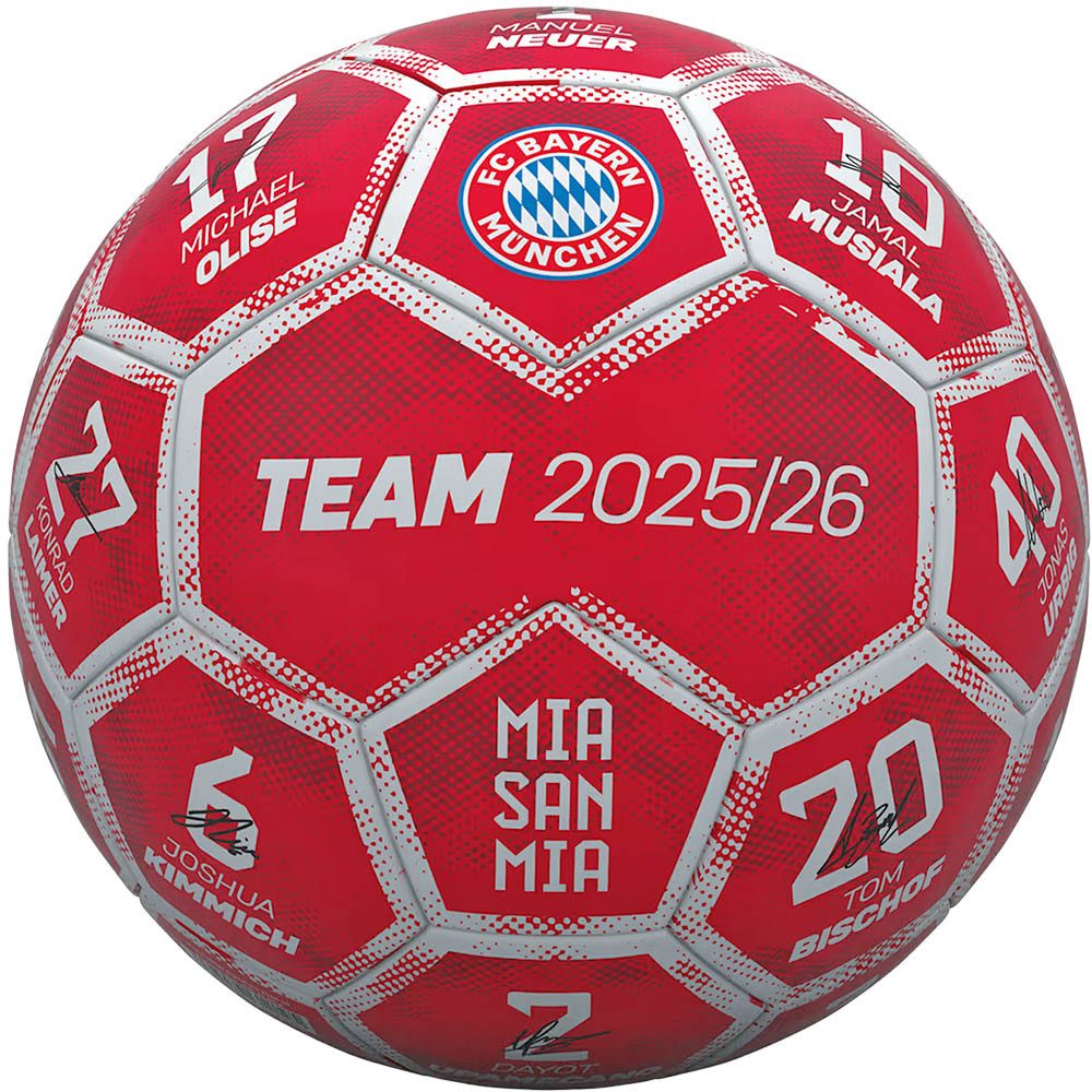 FC Bayern München Fußball FC Bayern München Ball Unterschriften 2025/2026 Размер 5