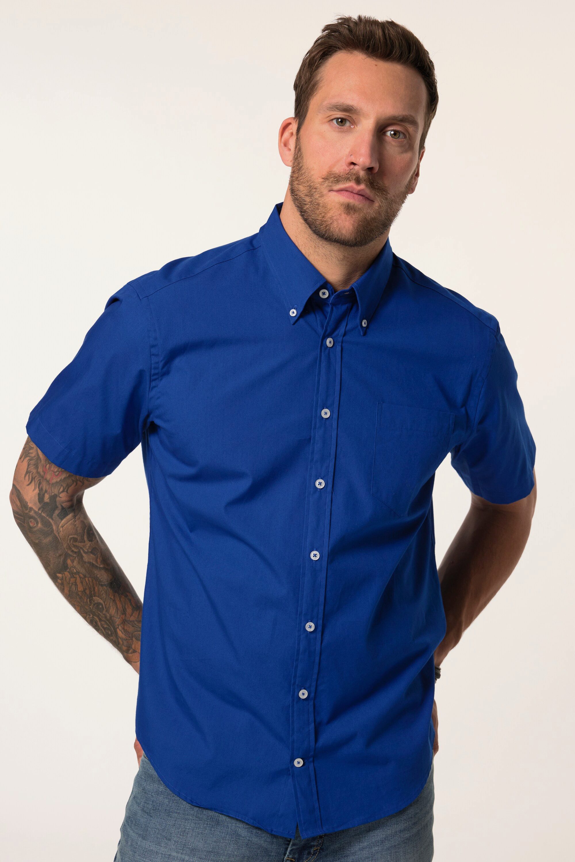 JP1880 Kurzarmhemd Hemd Halbarm Buttondown-Kragen Modern Fit günstig online kaufen