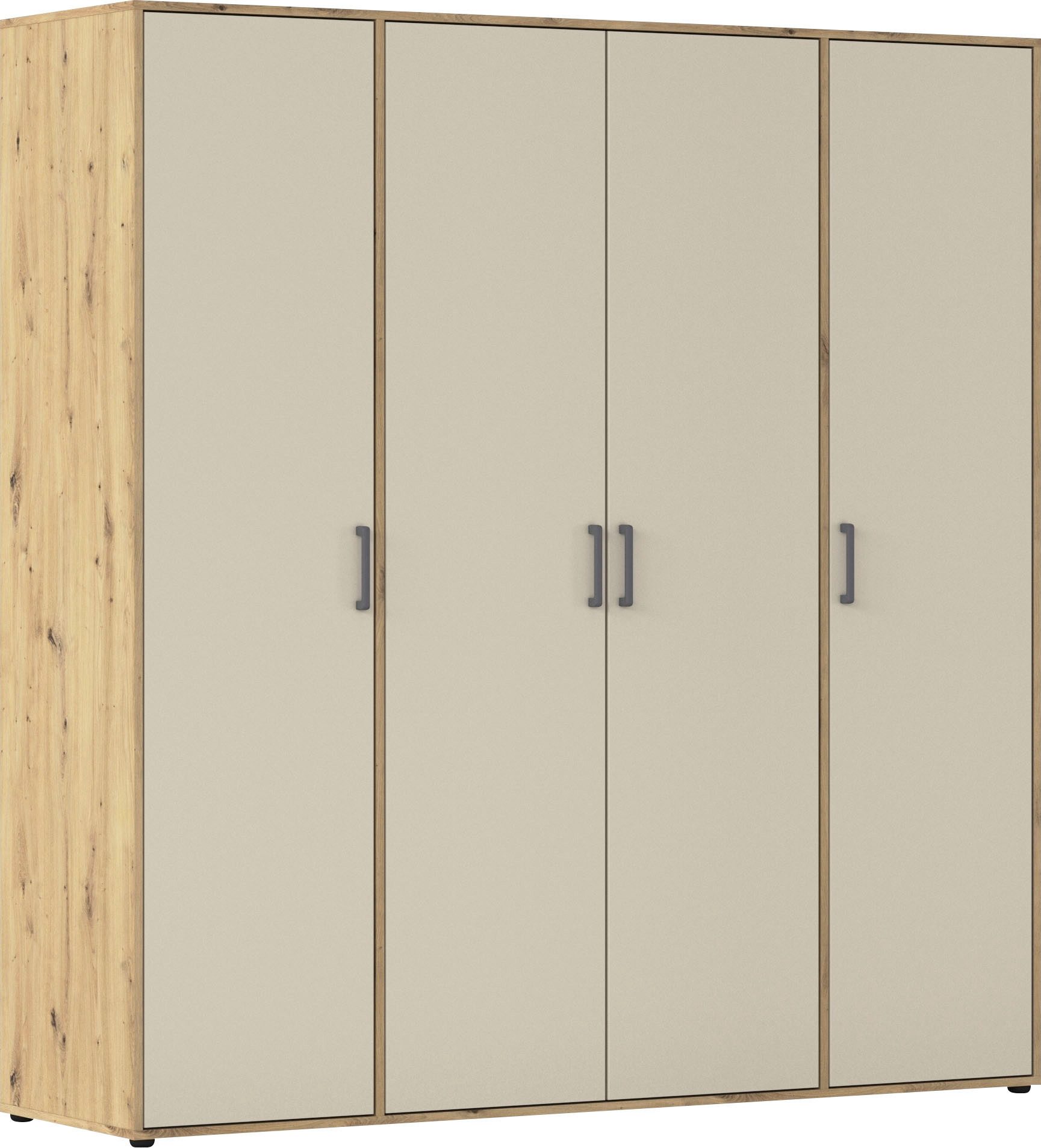 rauch Kleiderschrank VOYAGER Garderobe Wäscheschrank Schlafzimmer (in 3 verschiedenen Ausstattungen BASIC/CLASSIC/PREMIUM) mit 2 modernen Griffvarianten, viel Stauraum MADE IN GERMANY