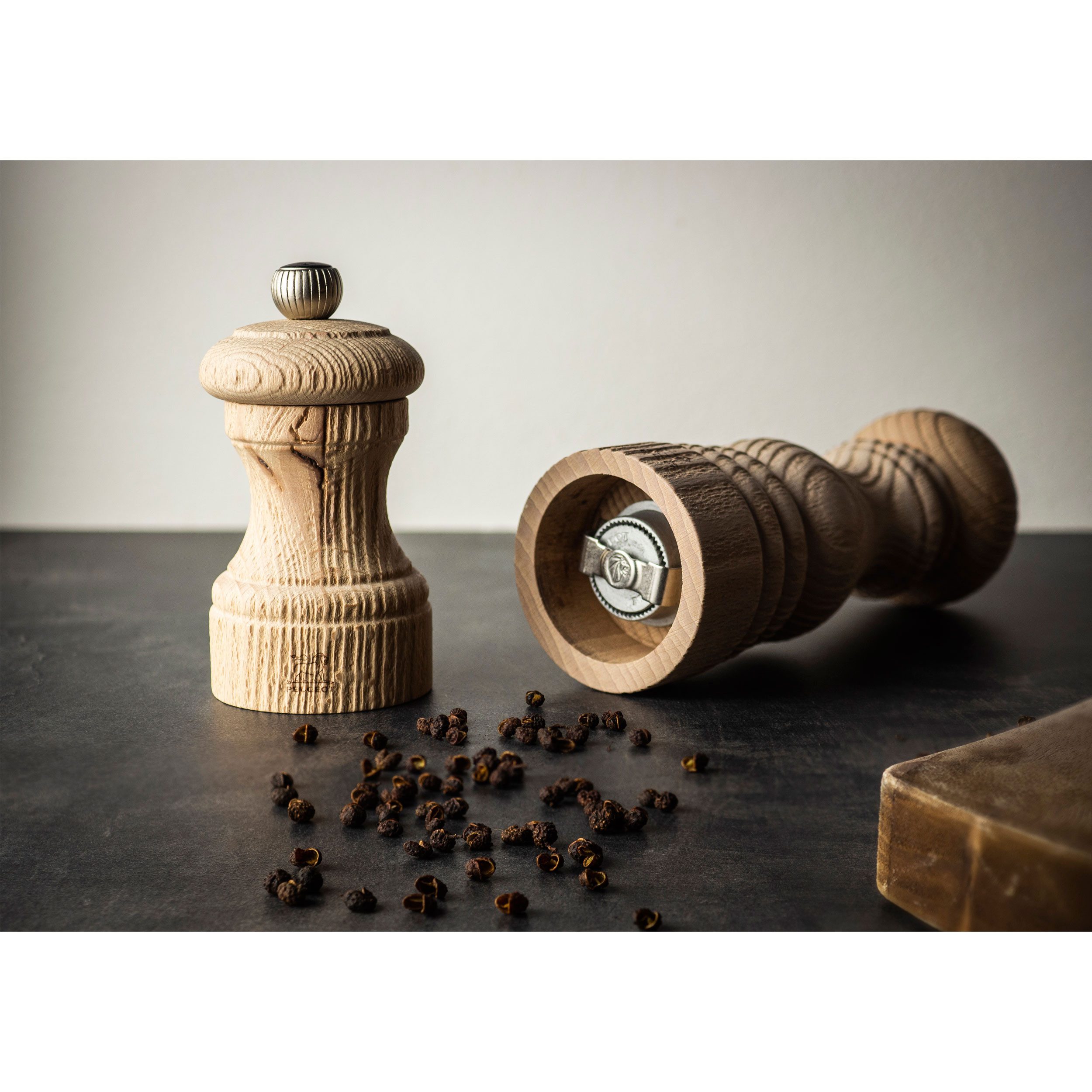 PEUGEOT Salzmühle BISTRO NATURE 10cm Buchenholz Natur Stahlmahlwerk Manuell Manuell