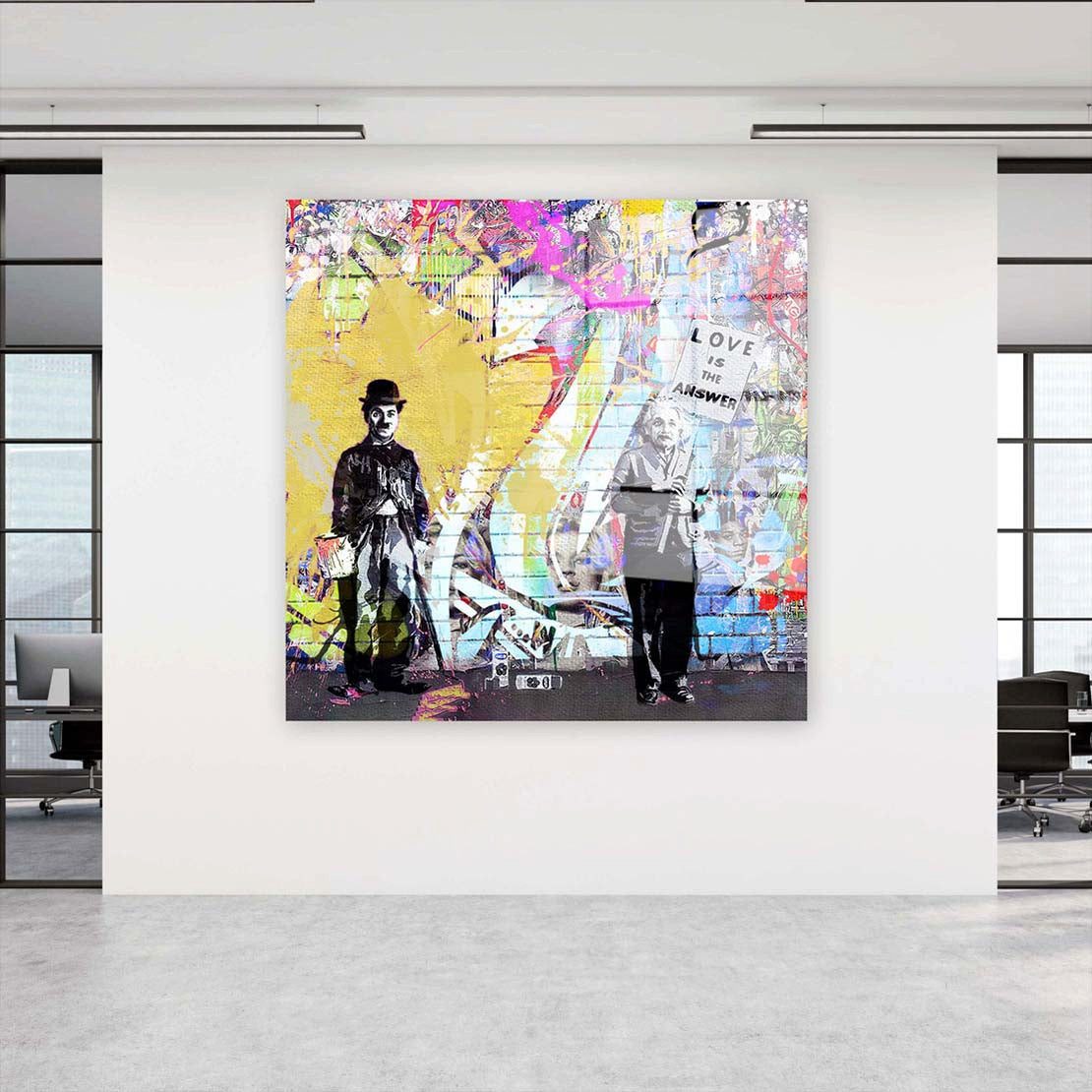 Artedinoi Acrylglasbild Charlie Pop Art Acrylglas Wandbild Bild Wanddeko Wohnzimmer XL