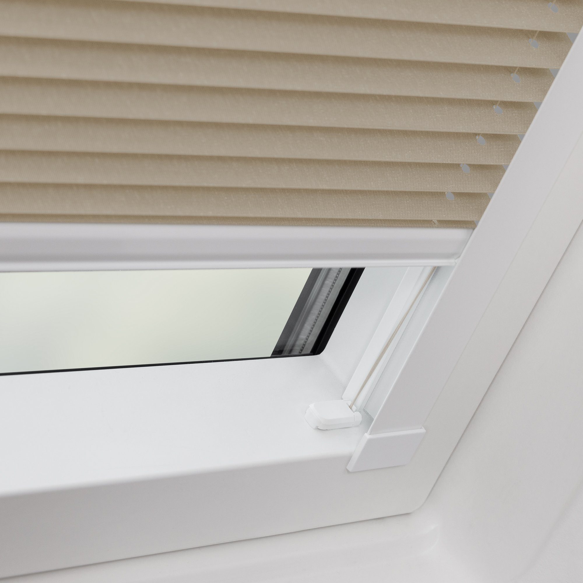 Dachfensterplissee Thermo LICHTBLICK ORIGINAL Bohren, Dachfenster Plissee, mit blickdicht, Schraubbefestigung, Schrauben ORIGINAL, Beige LICHTBLICK