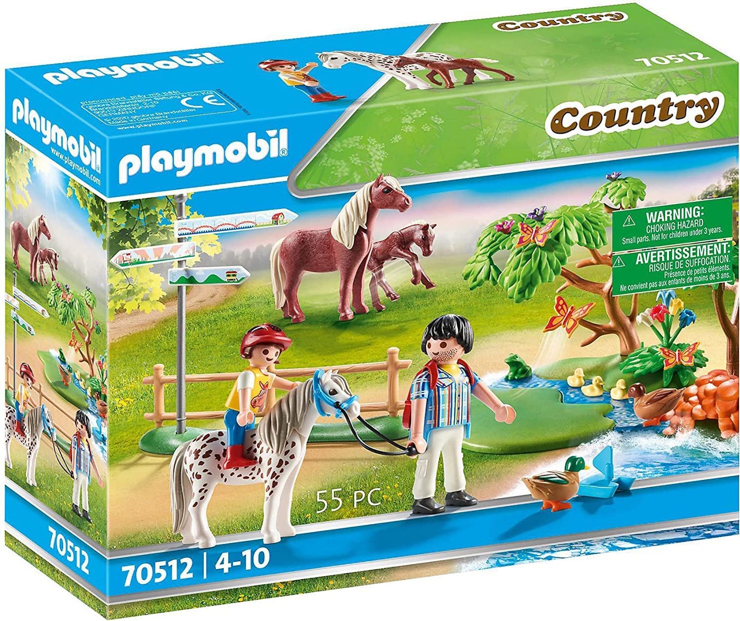 Playmobil® Spielwelt Country Fröhlicher Ponyausflug 70512, (55-tlg), PLAYMOBIL Country Spielset